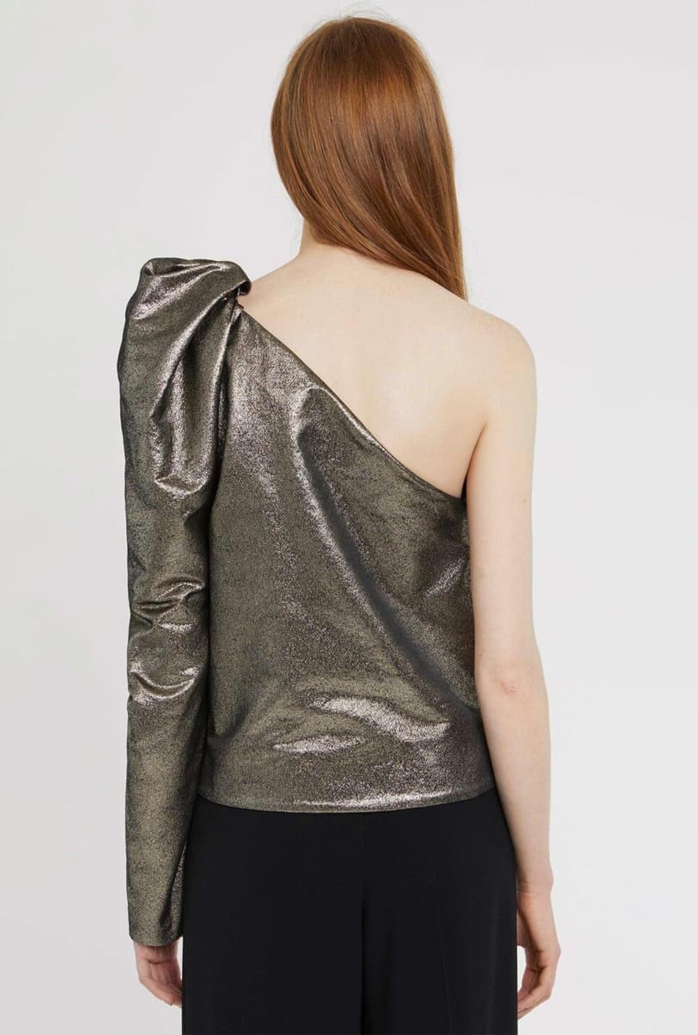 Top Paule Ka One Shoulder Lamé