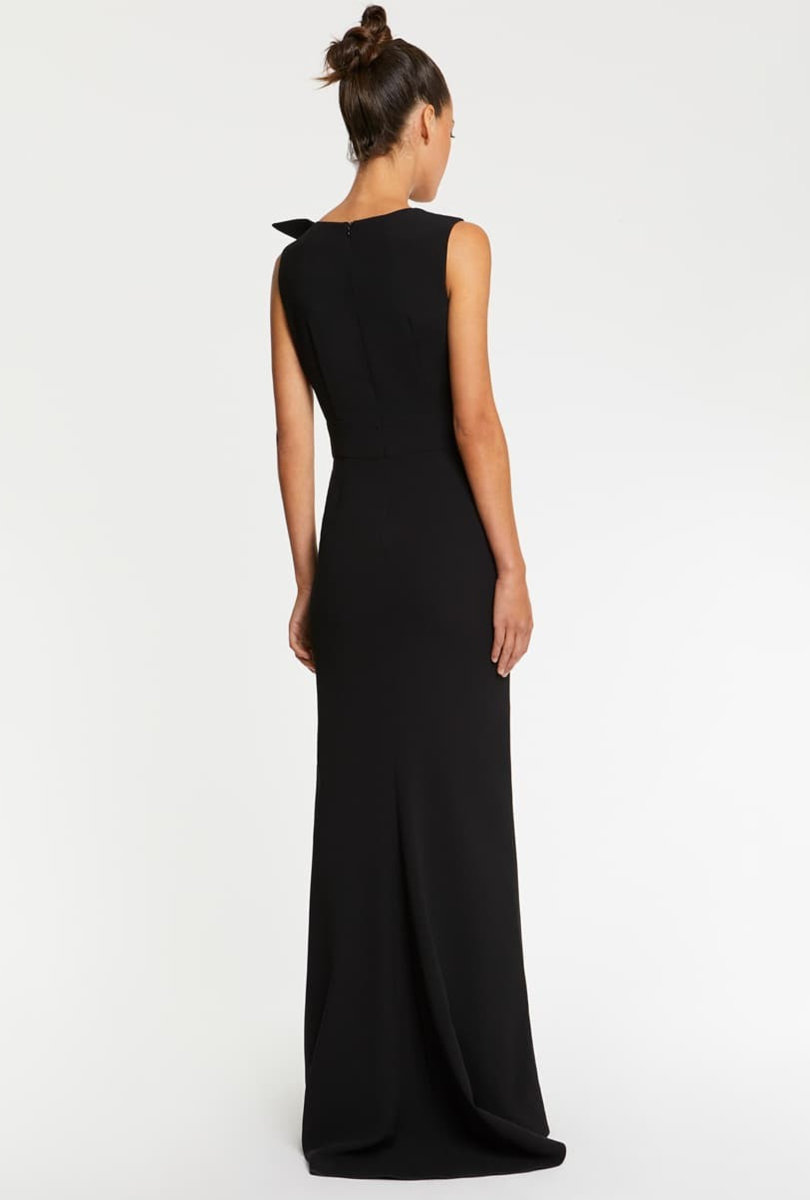 Robe Paule Ka Crêpe Envers Satin Noire