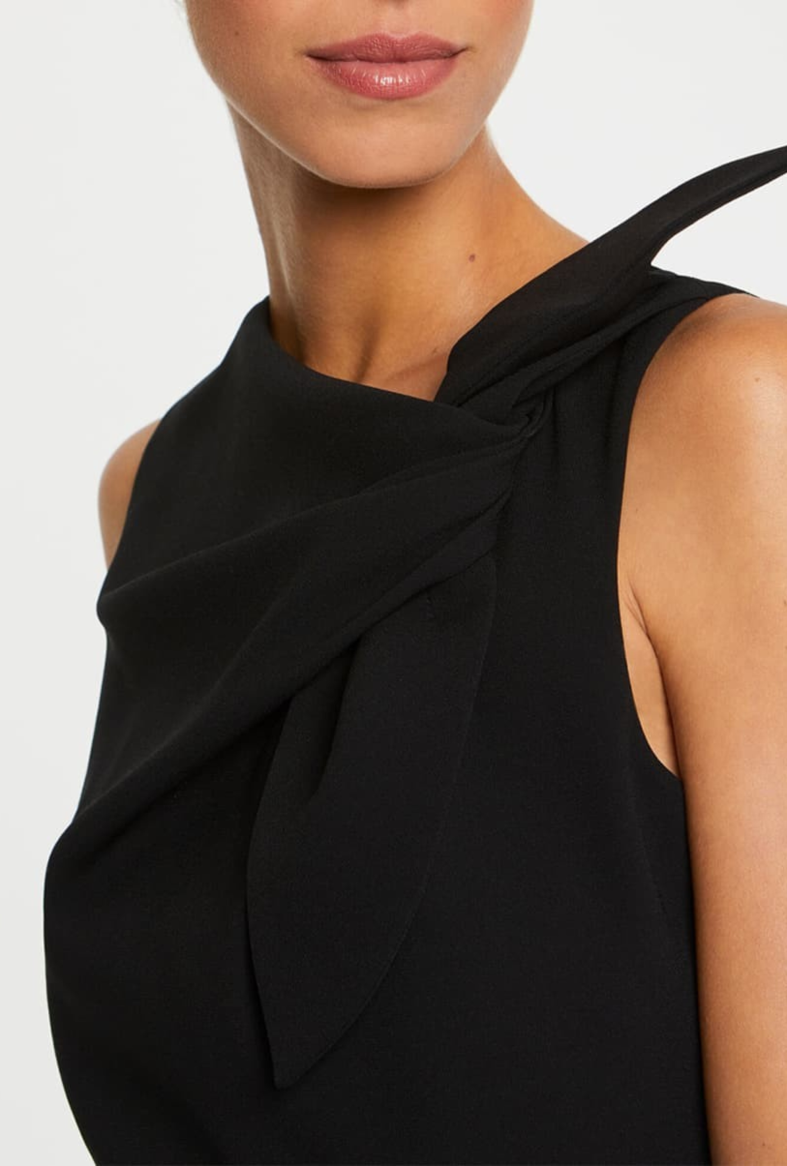 Robe Paule Ka Crêpe Envers Satin Noire