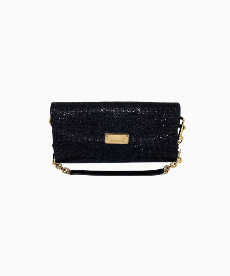 Pochette Jimmy Choo Black Glitter