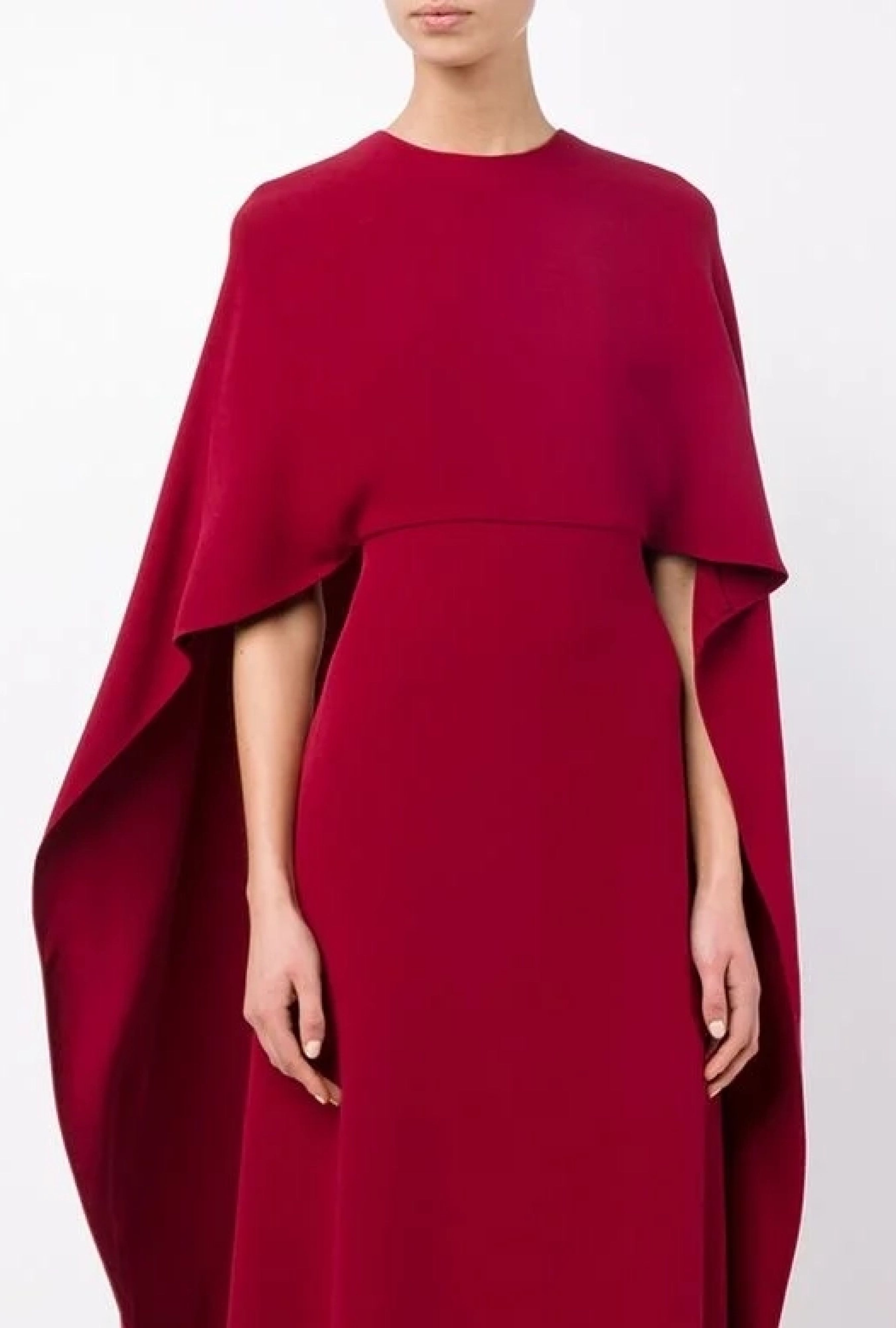 Robe Valentino Silk Cape Gown