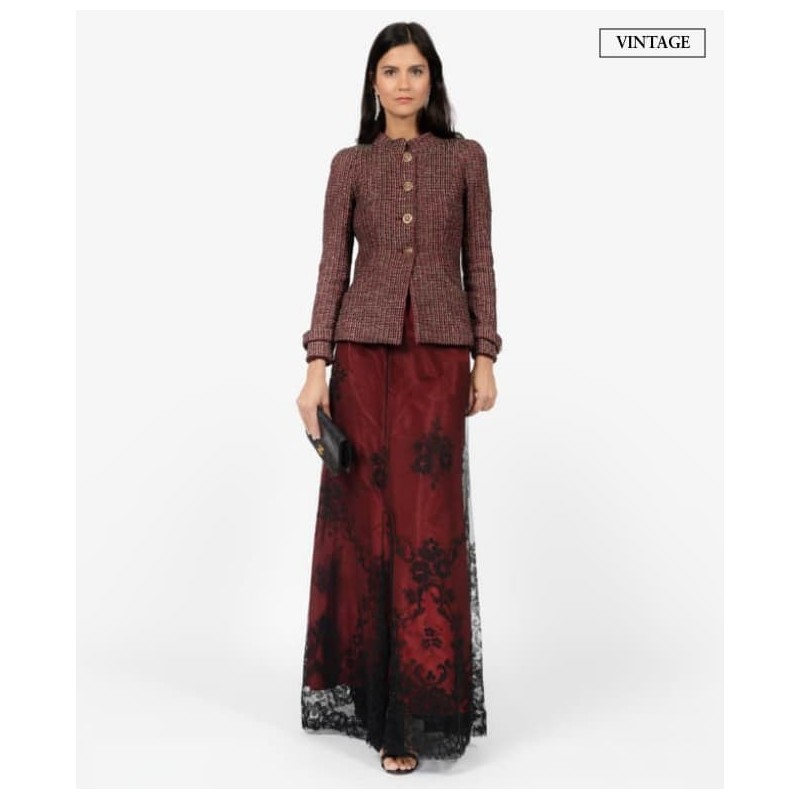 Jupe Christian Lacroix Burgundy Lace