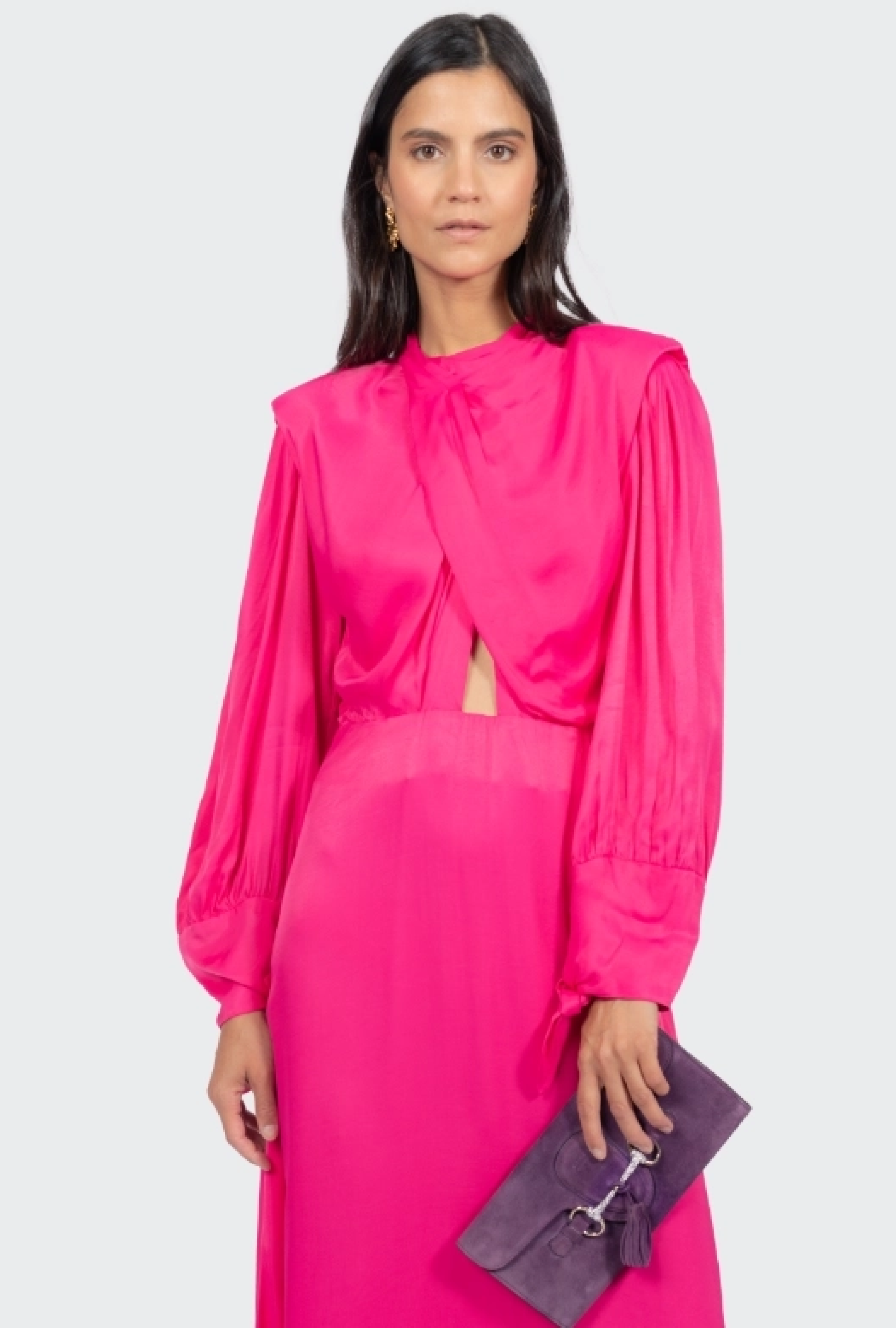 Robe Farm Rio Draped Satin Maxi