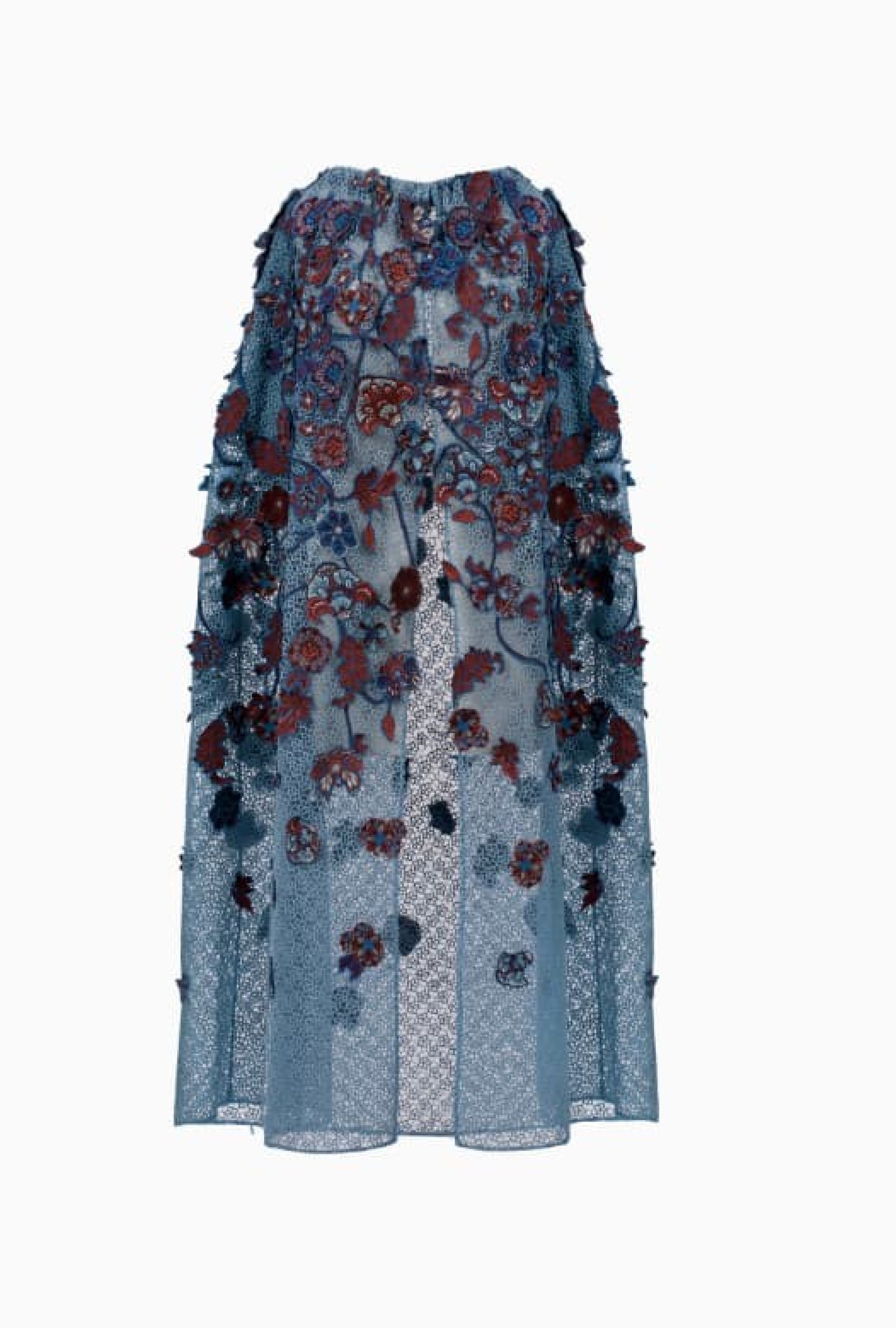 Cape Givenchy Flower Blue Lace