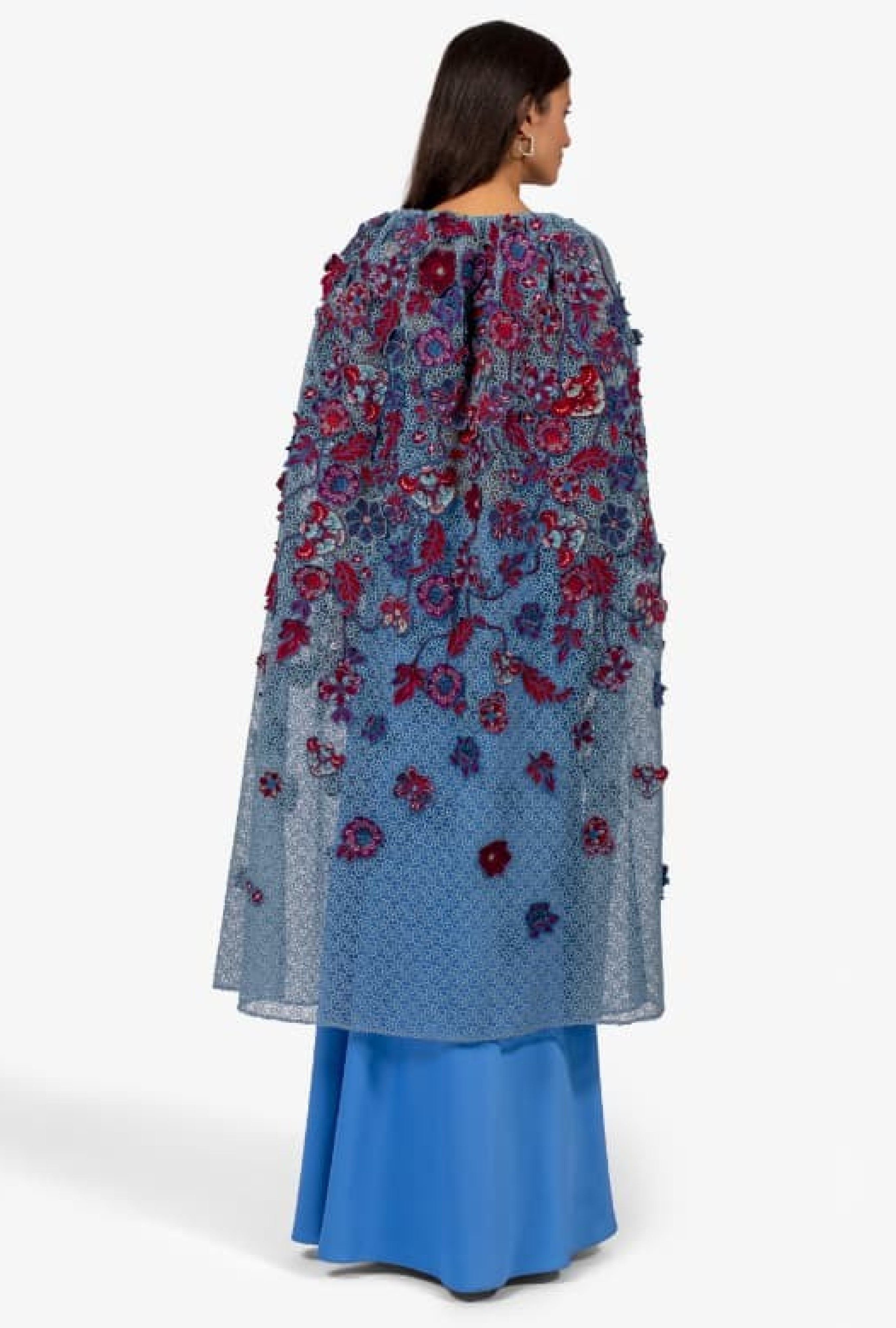 Cape Givenchy Flower Blue Lace