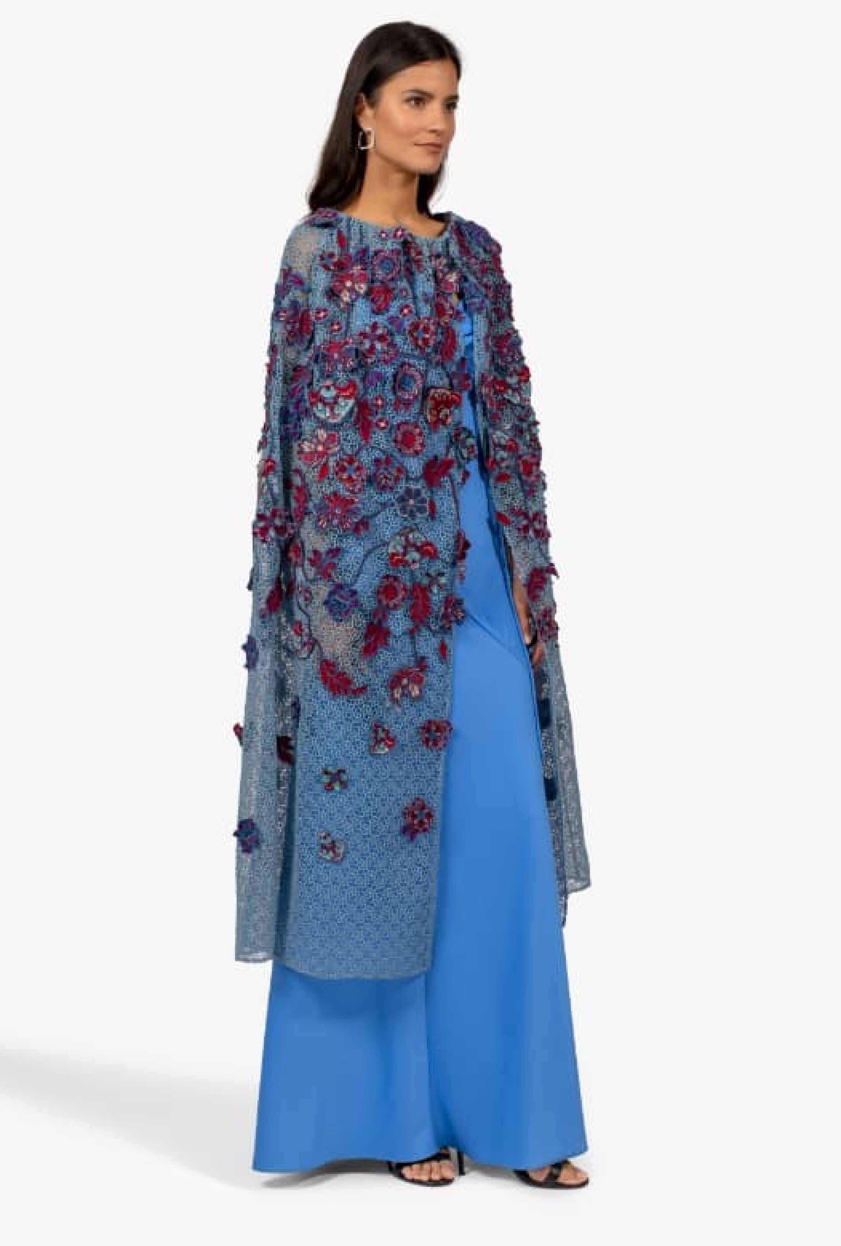 Cape Givenchy Flower Blue Lace