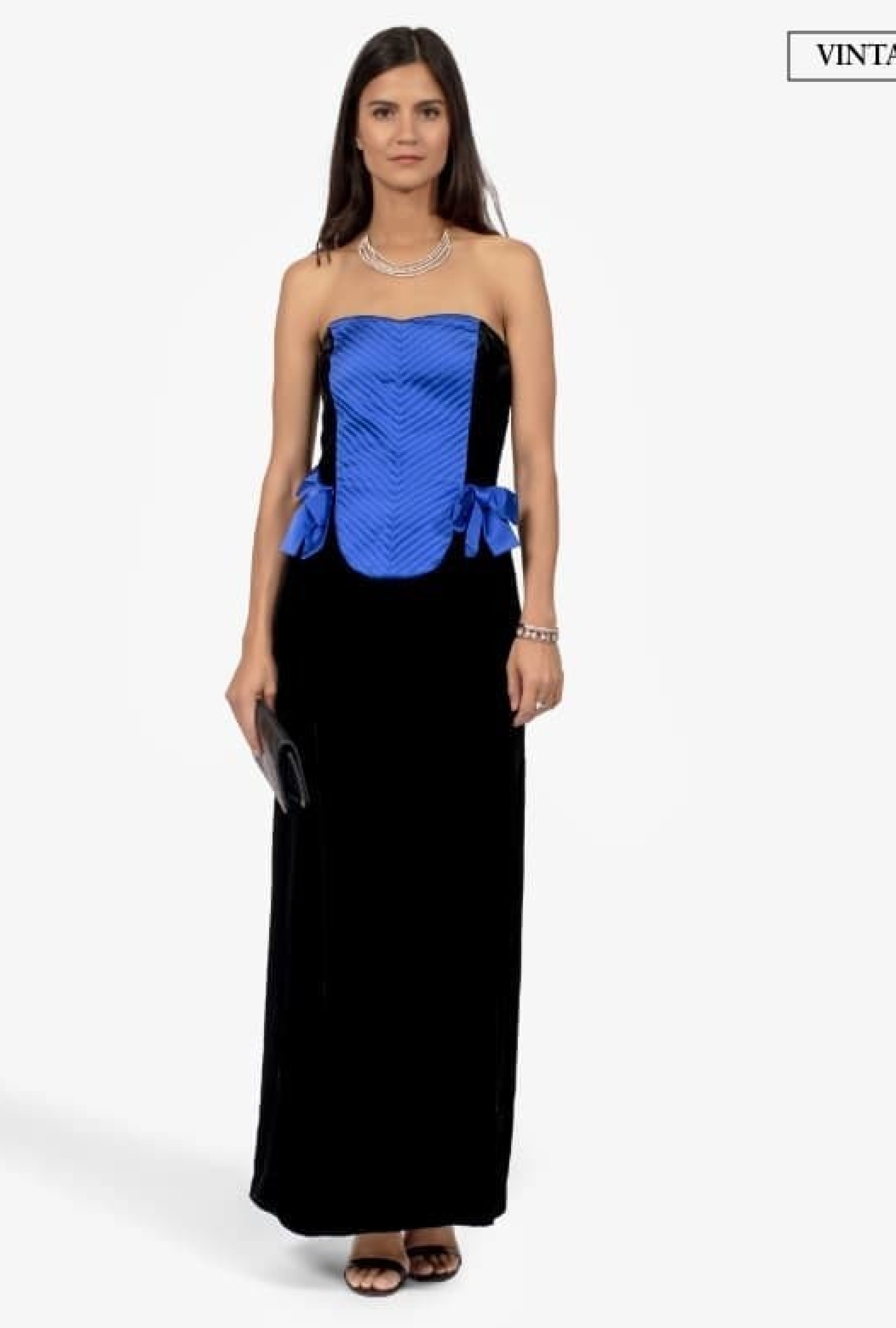 Robe Guy Laroche Blue Bustier