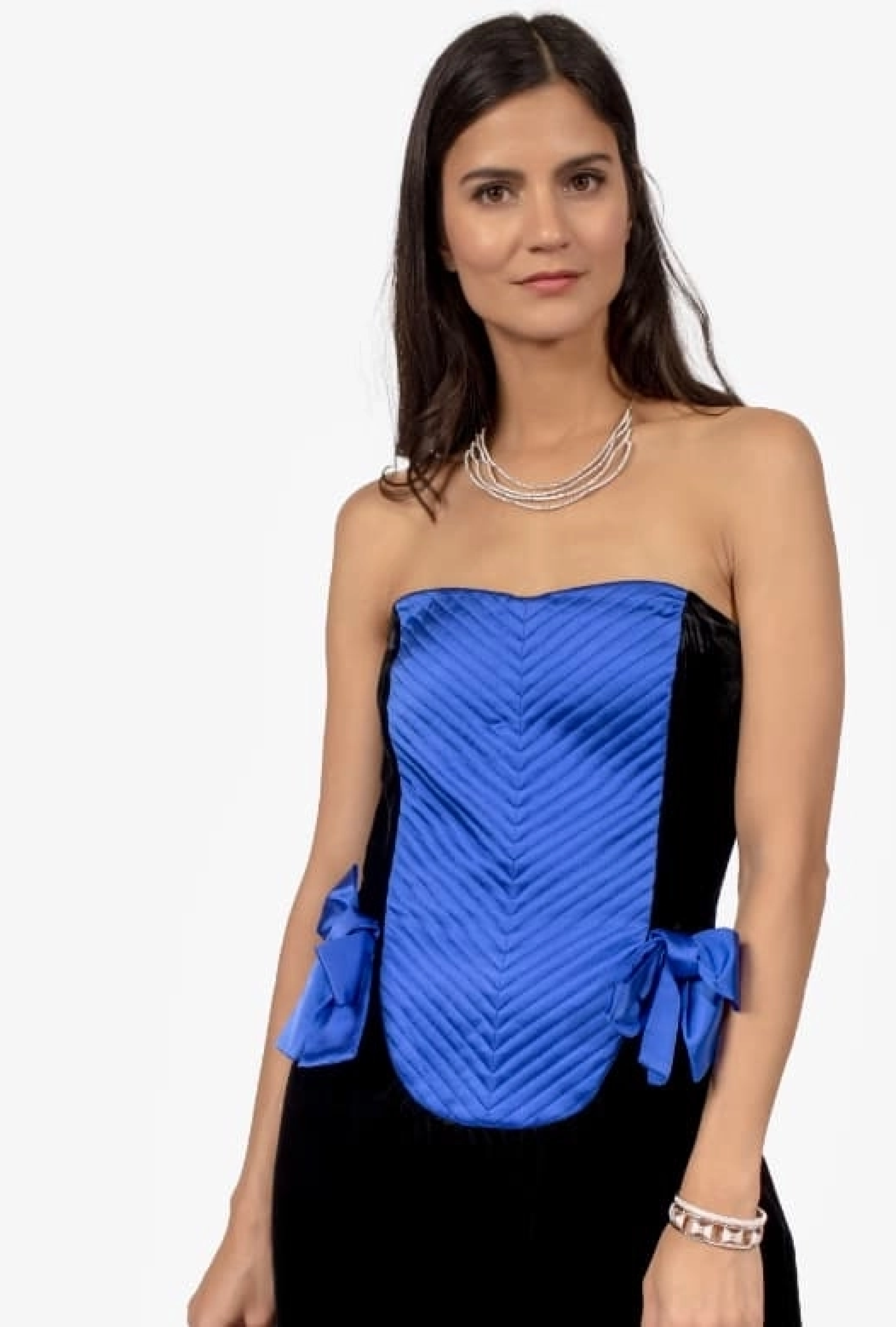 Robe Guy Laroche Blue Bustier