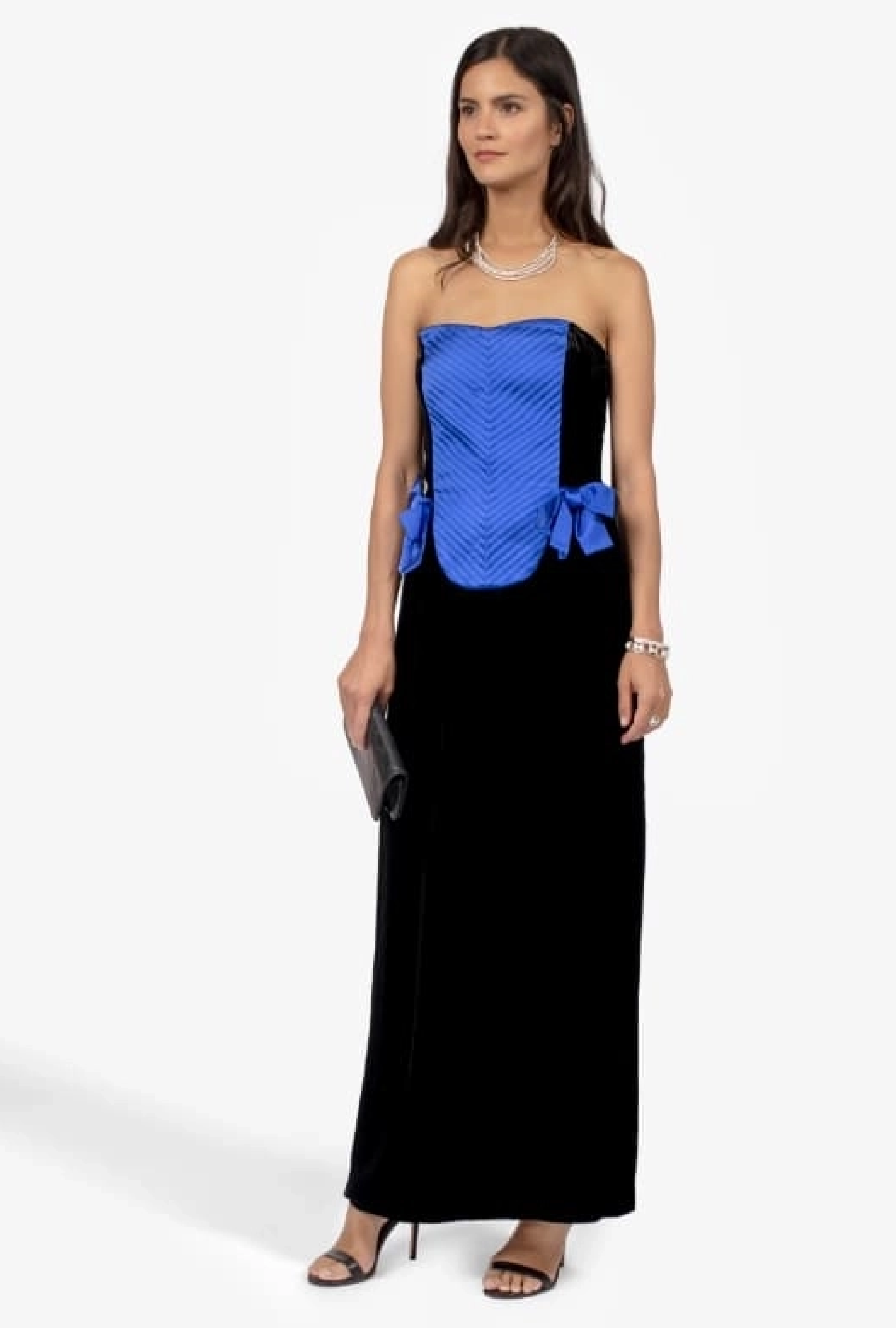 Robe Guy Laroche Blue Bustier