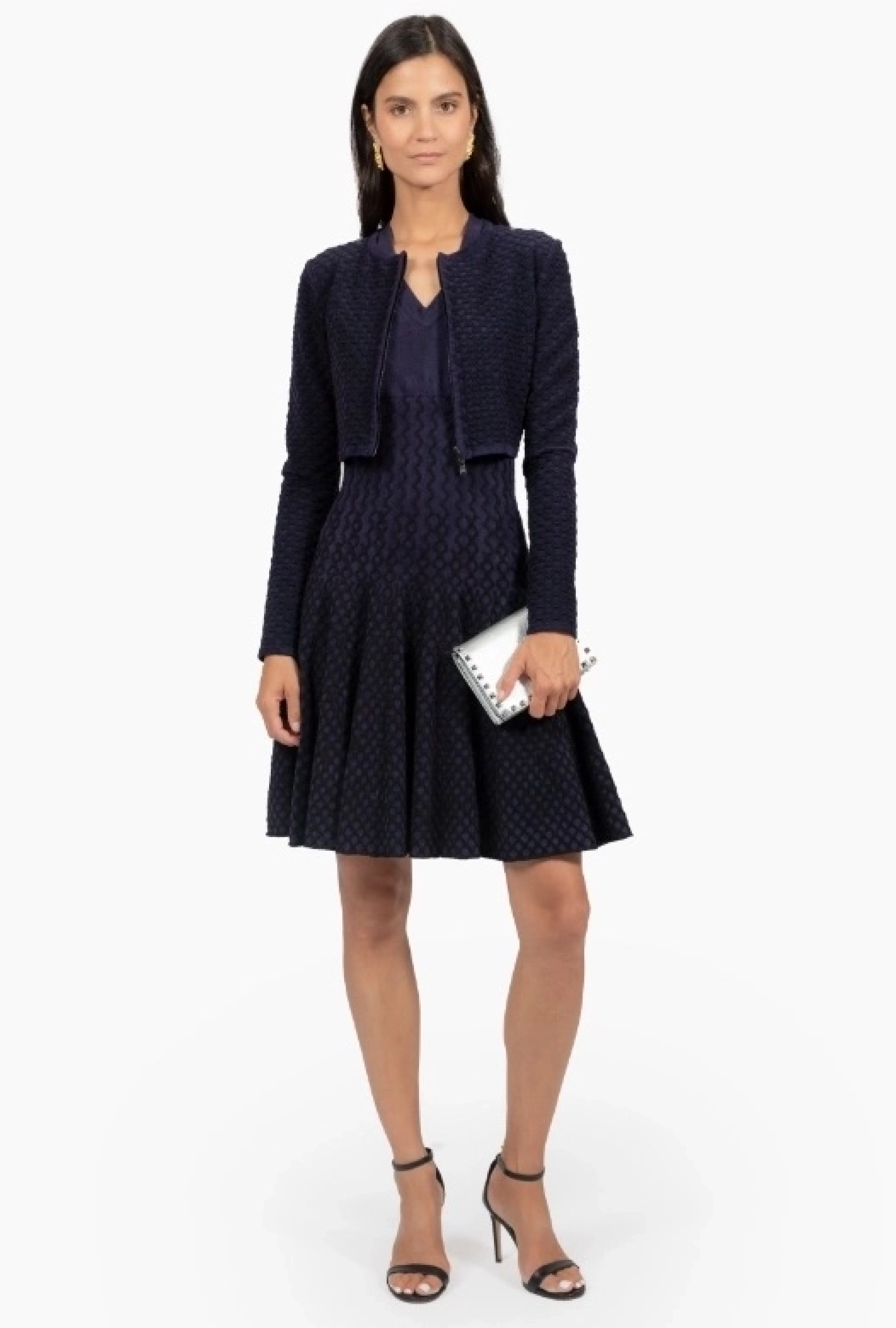 Robe Alaia Blue Velvet