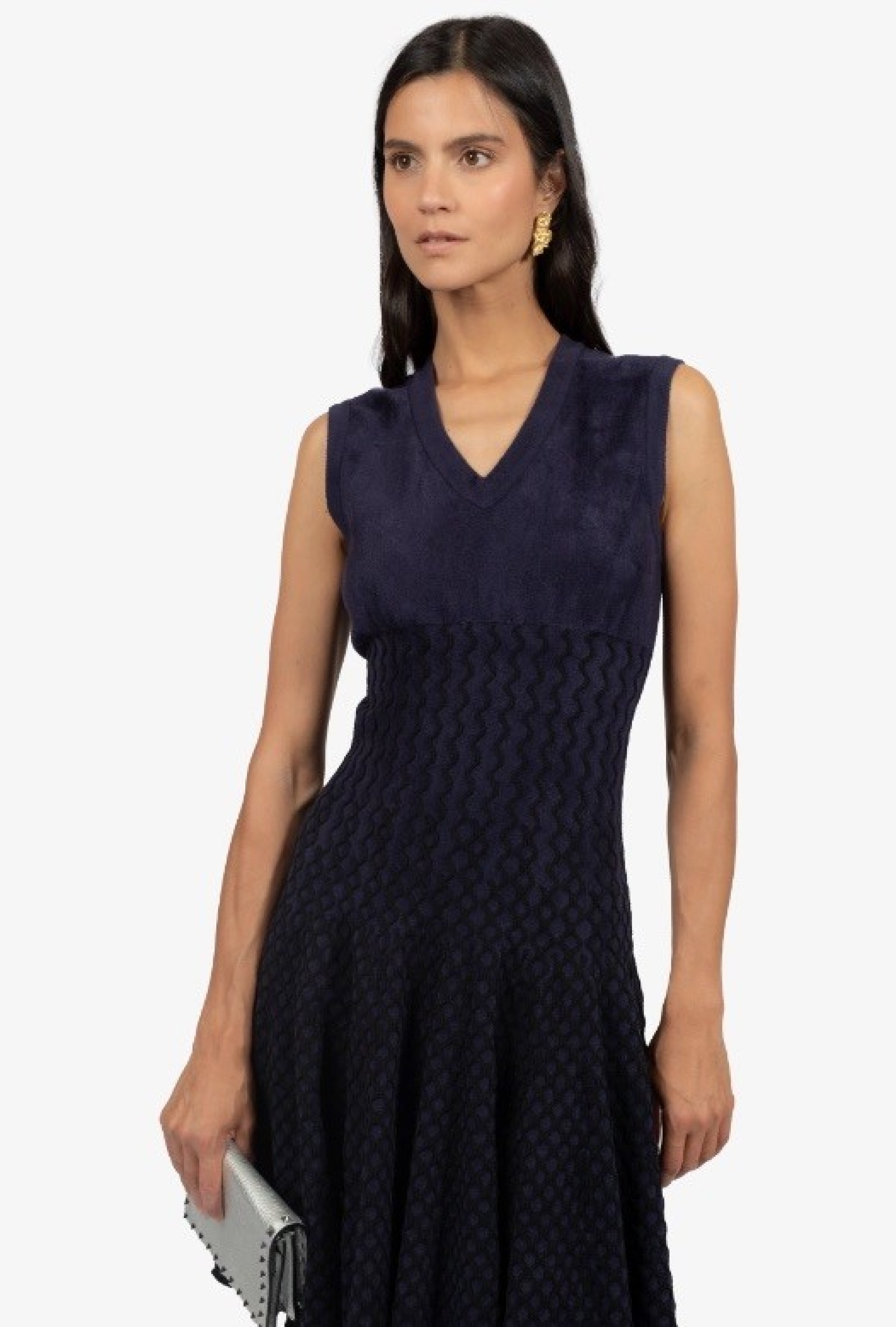 Robe Alaia Blue Velvet