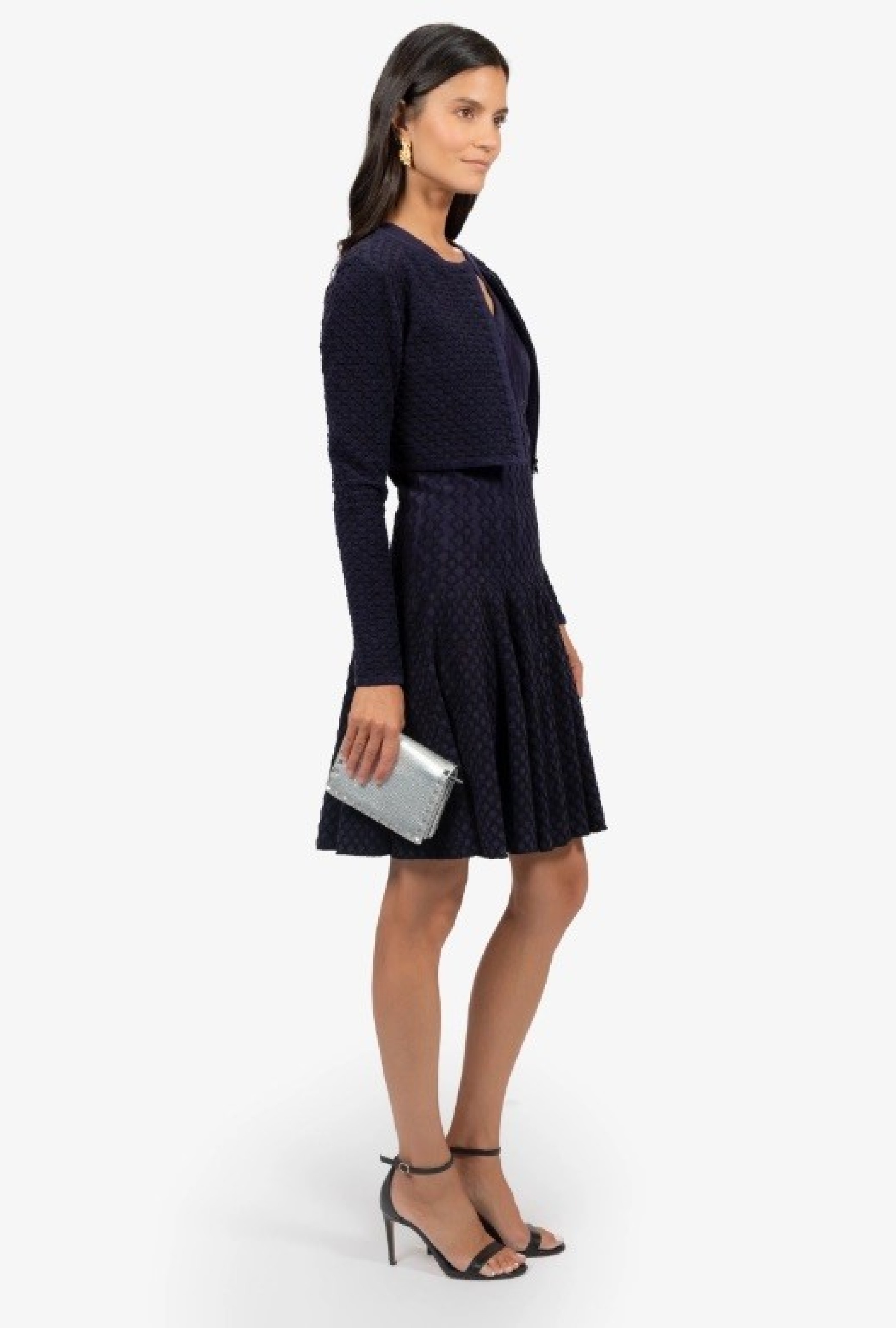 Robe Alaia Blue Velvet