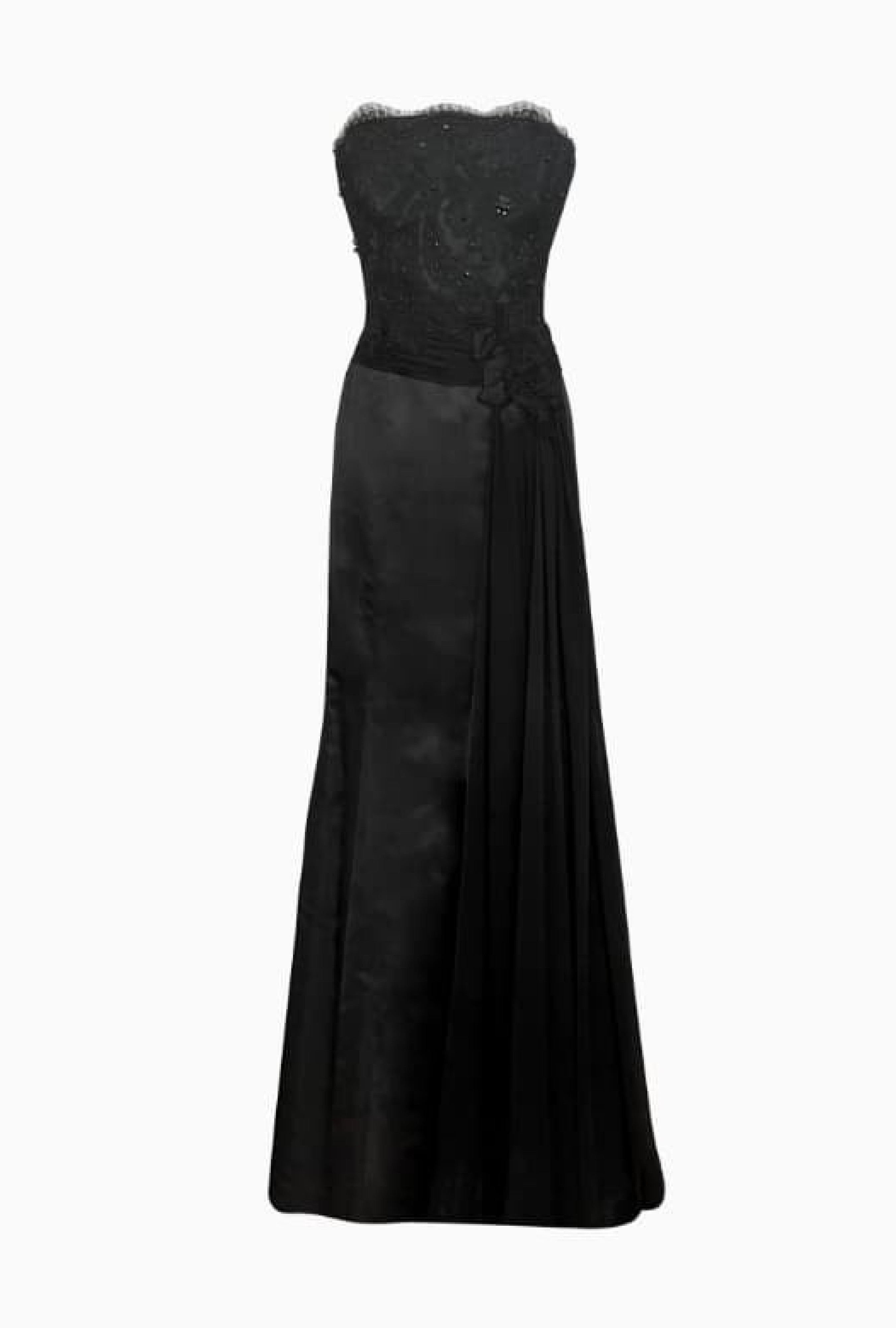 Robe Velasco Couture Chic Black Flower