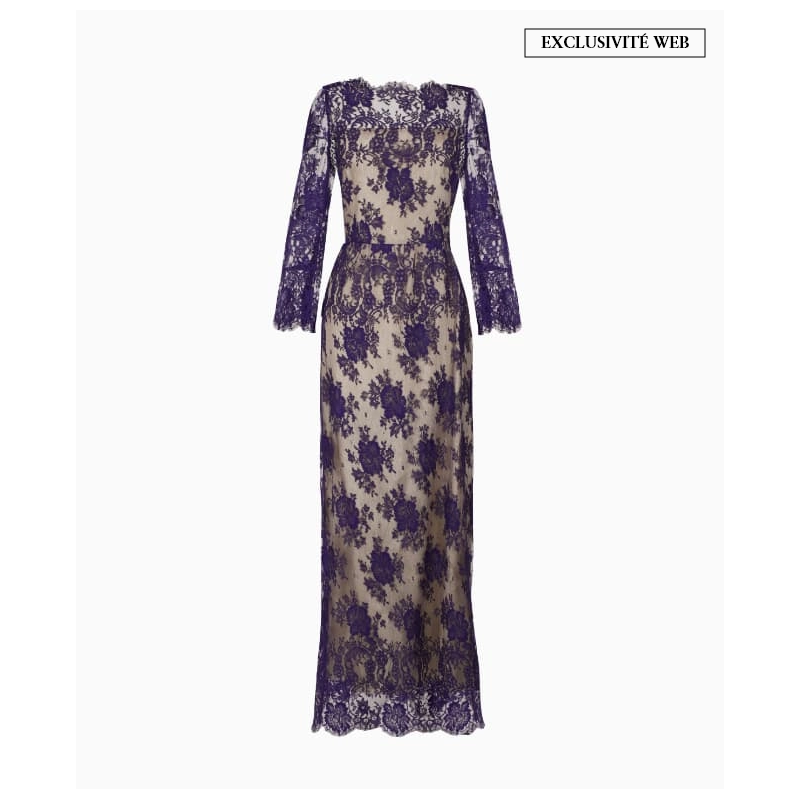 Robe My Couture Corner Fleurs Violettes- Exclusivité web