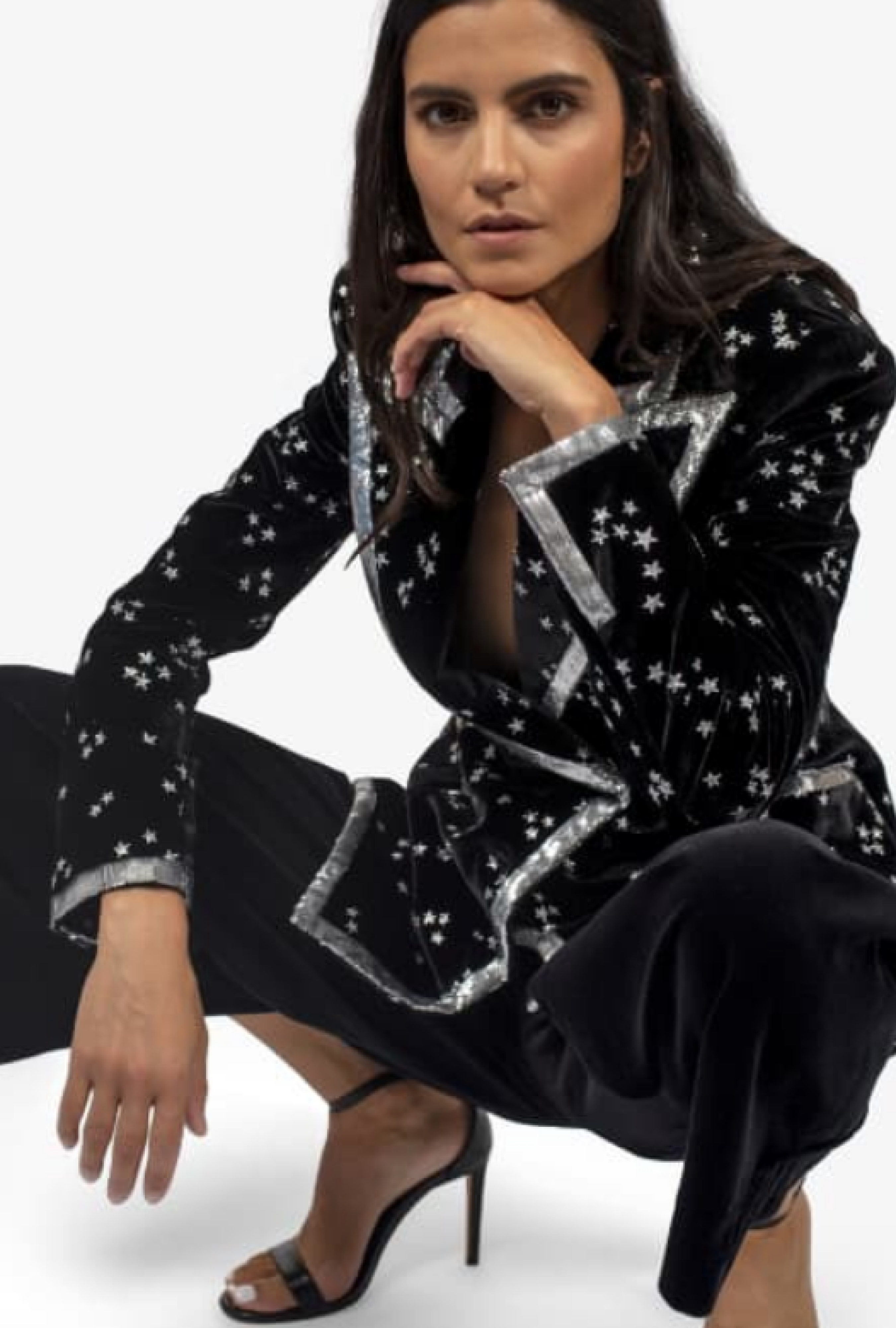 Veste Azzaro Imane Embroidered Black