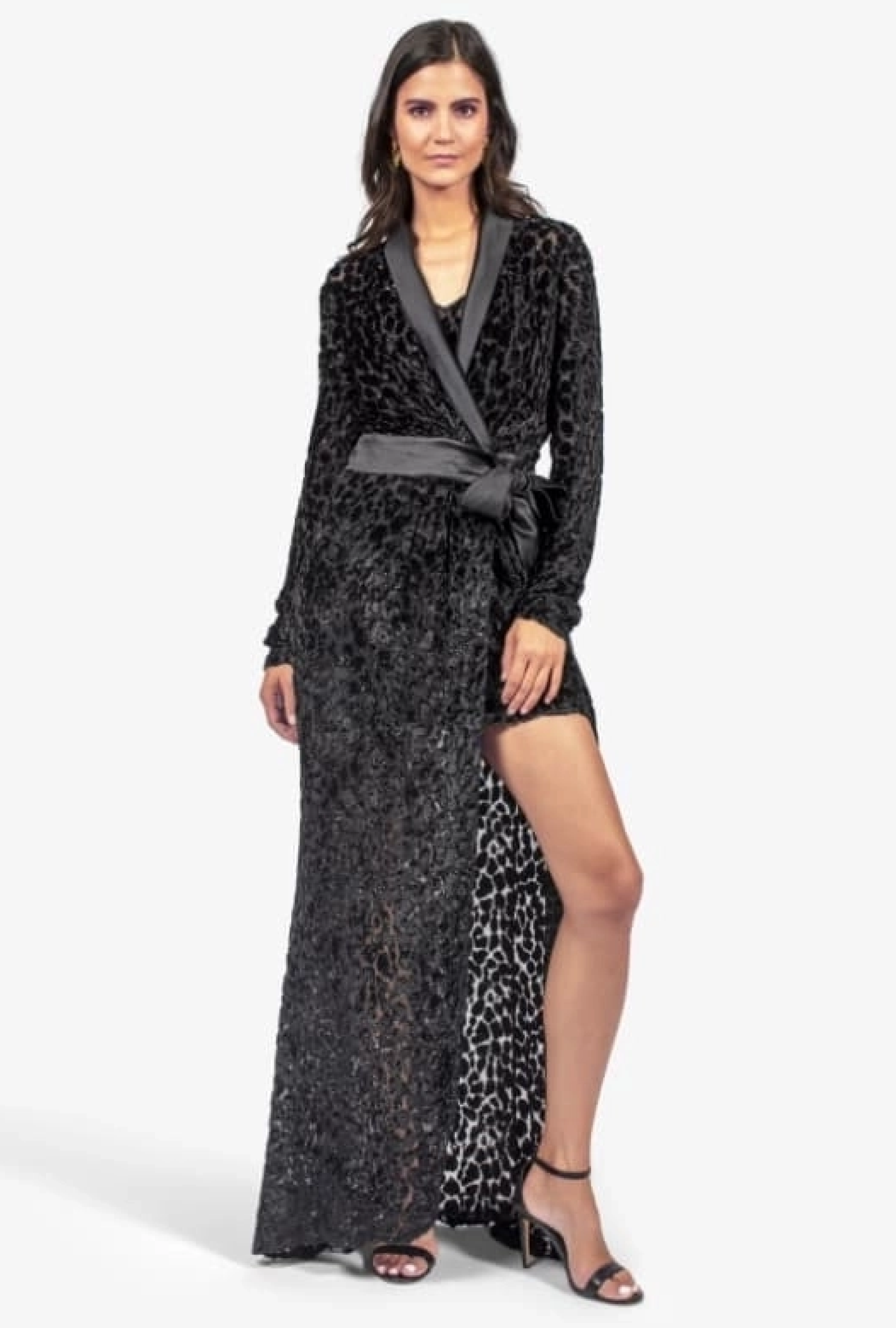 Robe Azzaro Velvet Leopard