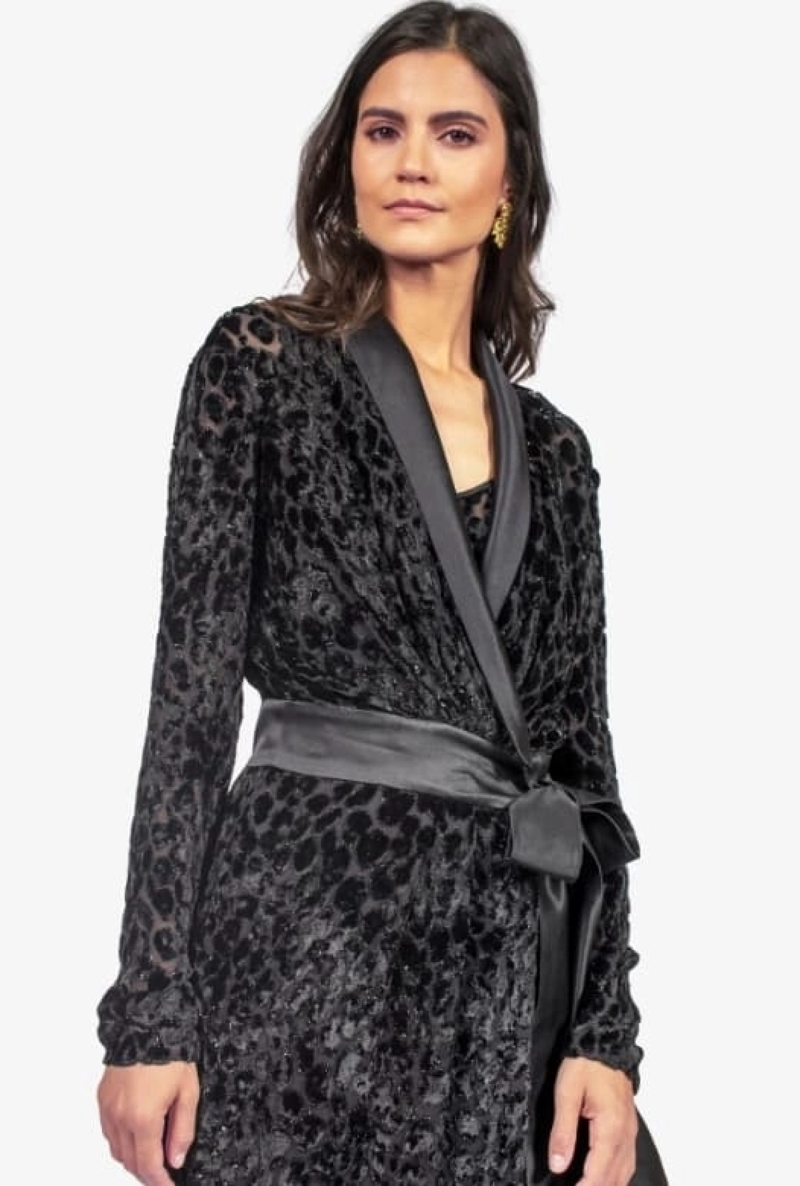 Robe Azzaro Velvet Leopard