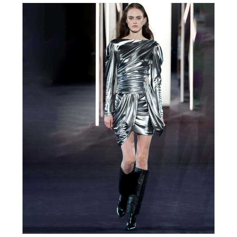 Robe Azzaro Laminated Mini Silver