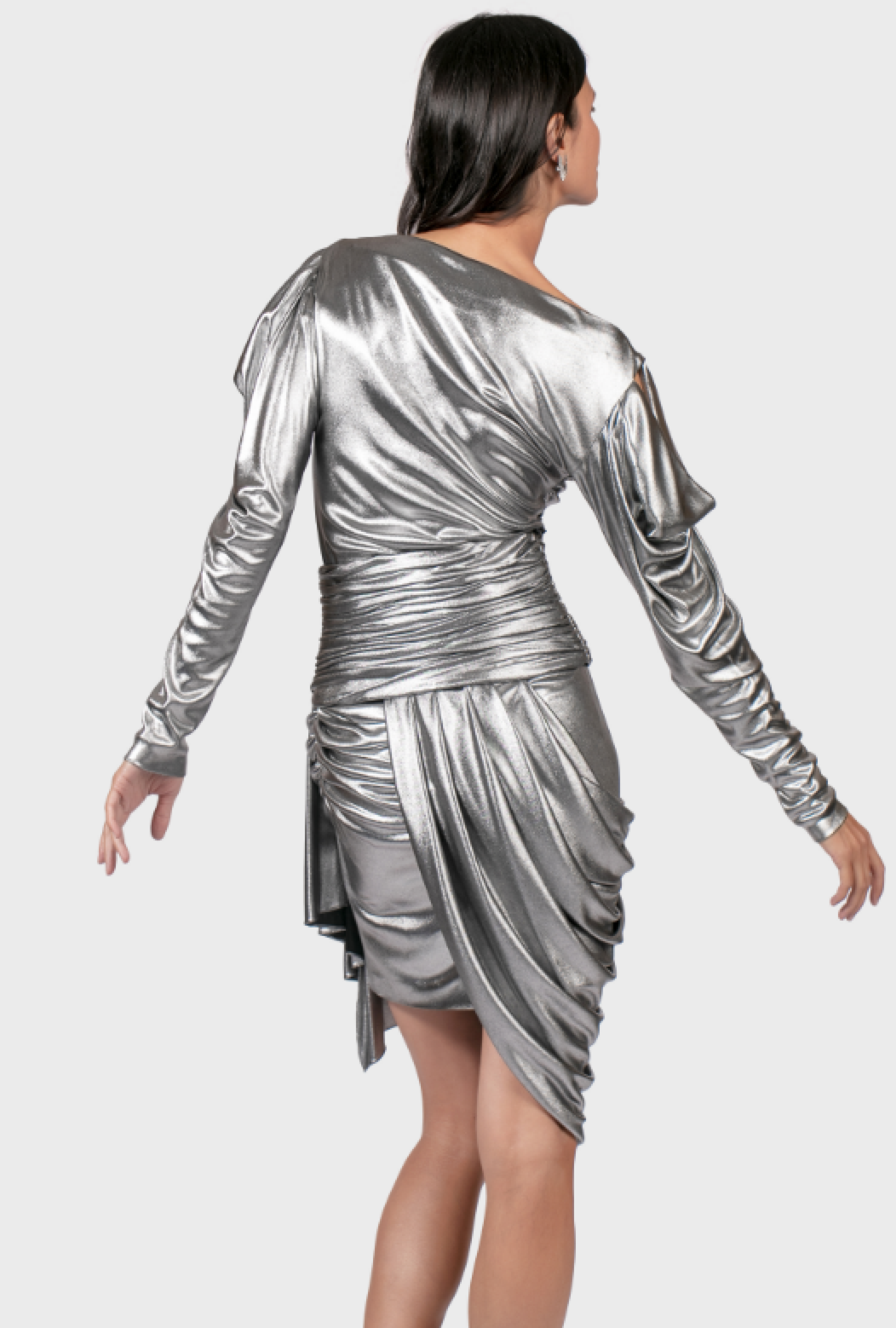 Robe Azzaro Laminated Mini Silver