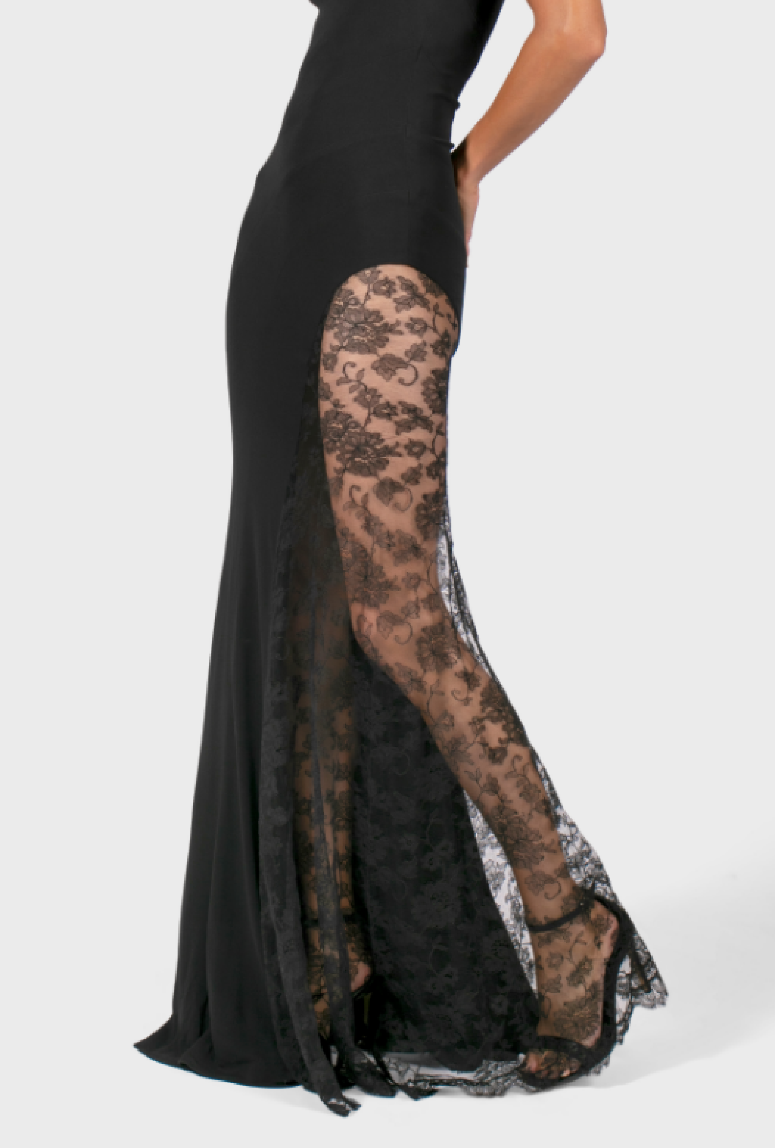 Robe Azzaro Fente Dentelle