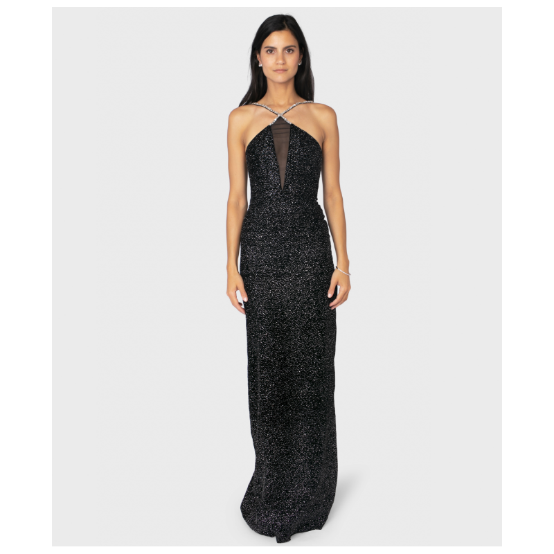 Robe Azzaro Iriana Velvet Rhinestone