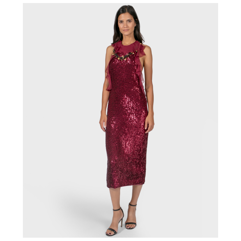 Robe Azzaro Tina Bordeaux
