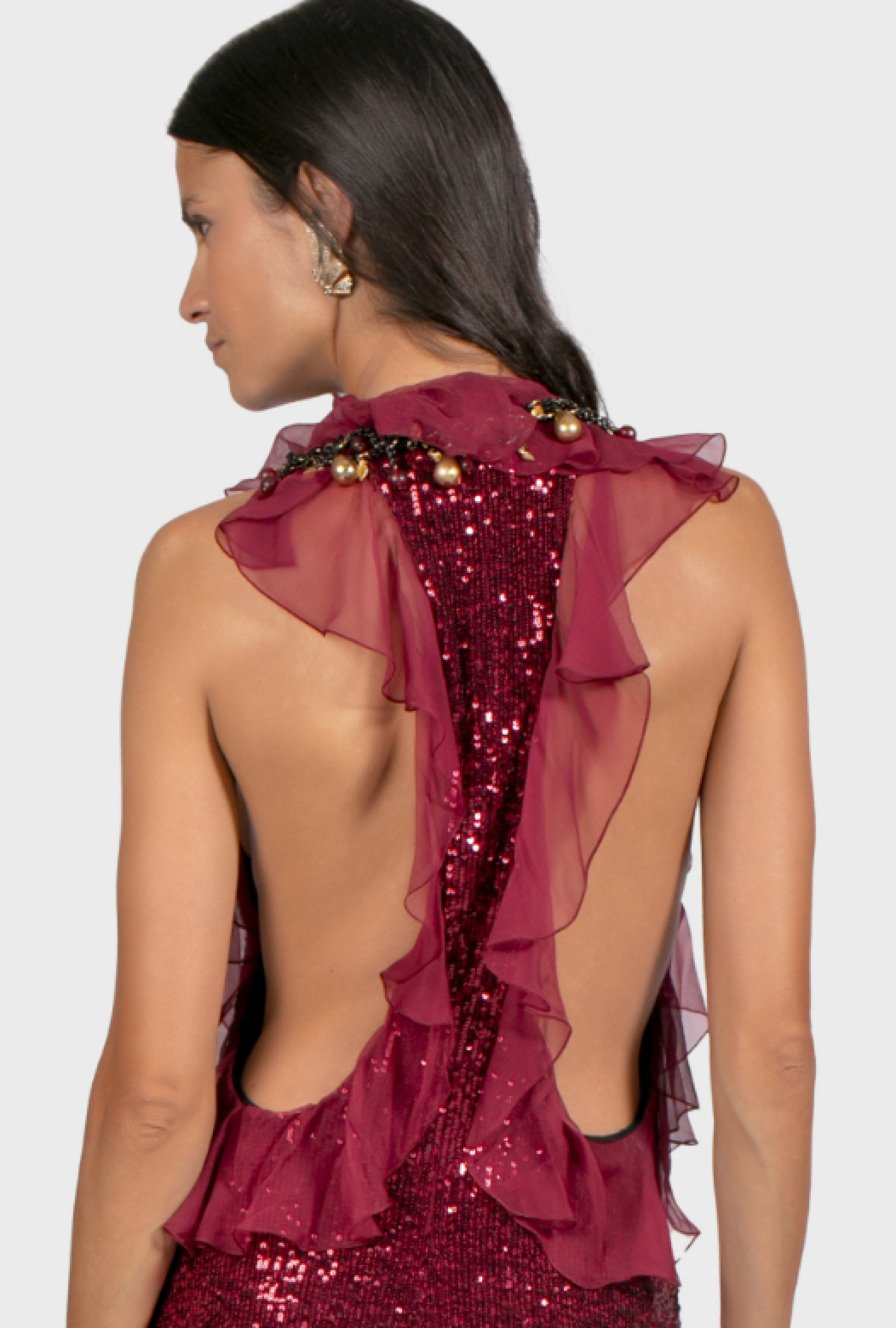 Robe Azzaro Tina Bordeaux