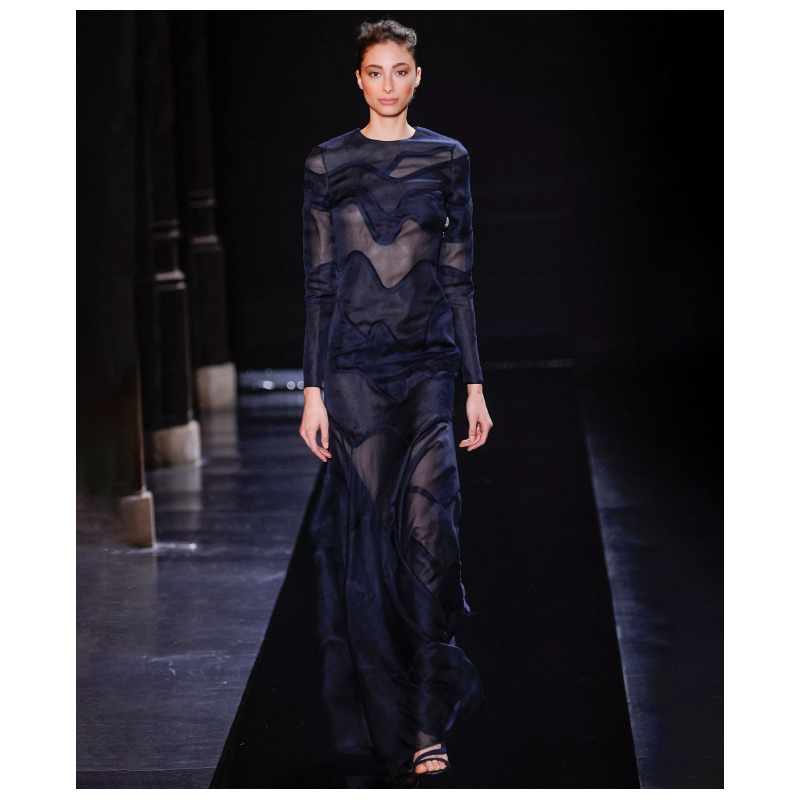 Robe Azzaro Blue Sheer SS2015