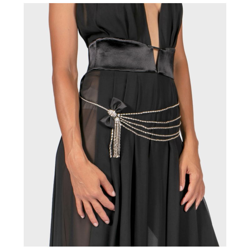 Ceinture Azzaro Nœud Argent