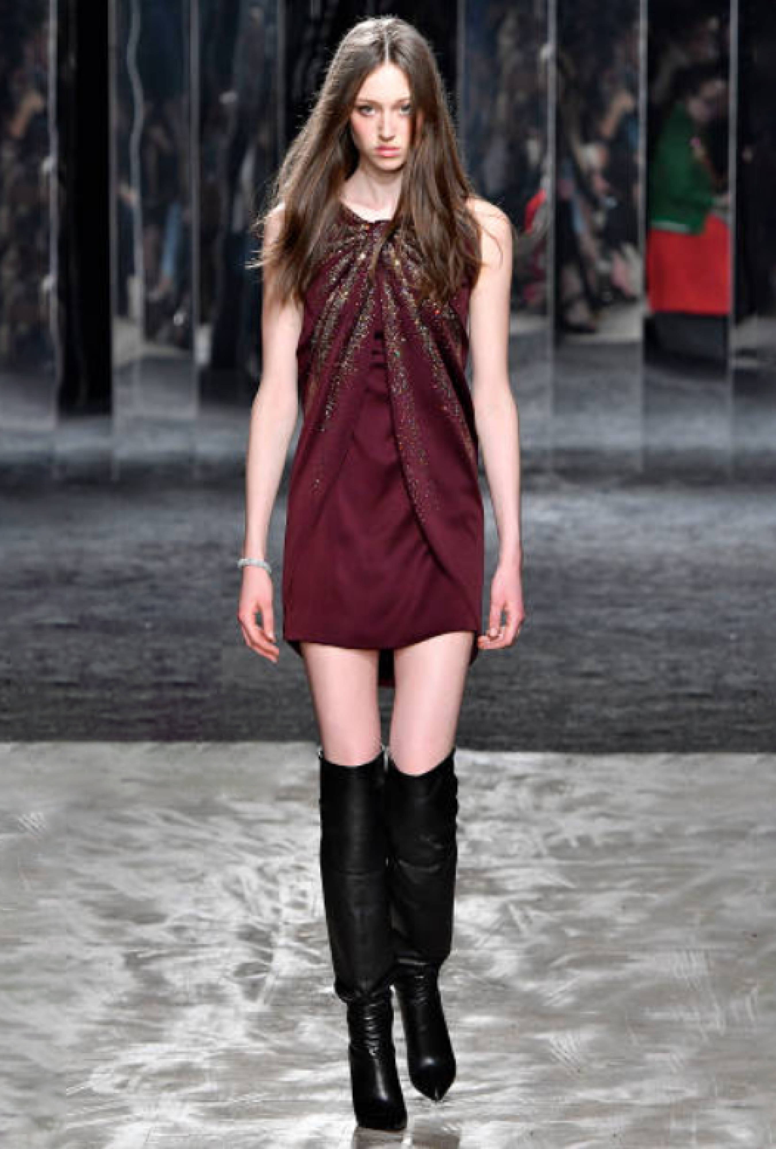 Robe Azzaro Drapped Burgundy