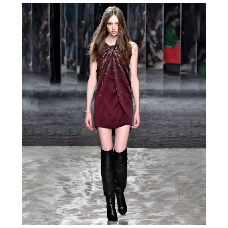 Robe Azzaro Drapped Burgundy