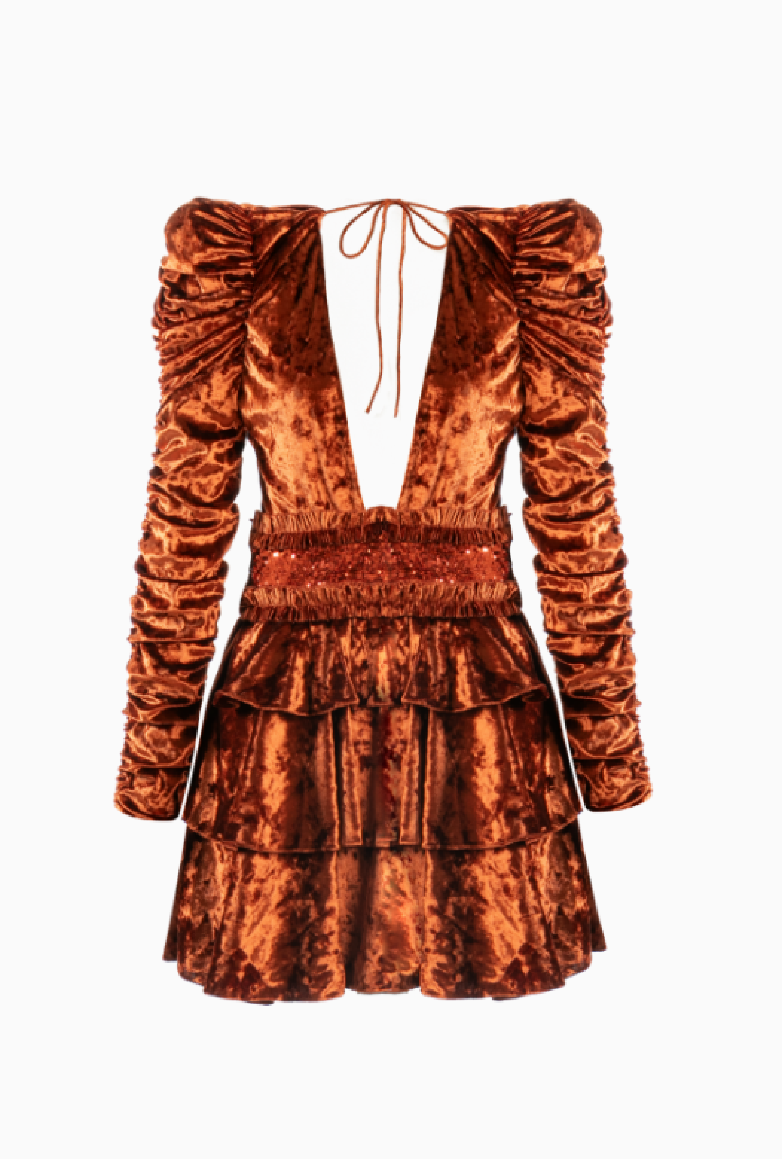 Robe Azzaro Georgia Orange Velvet