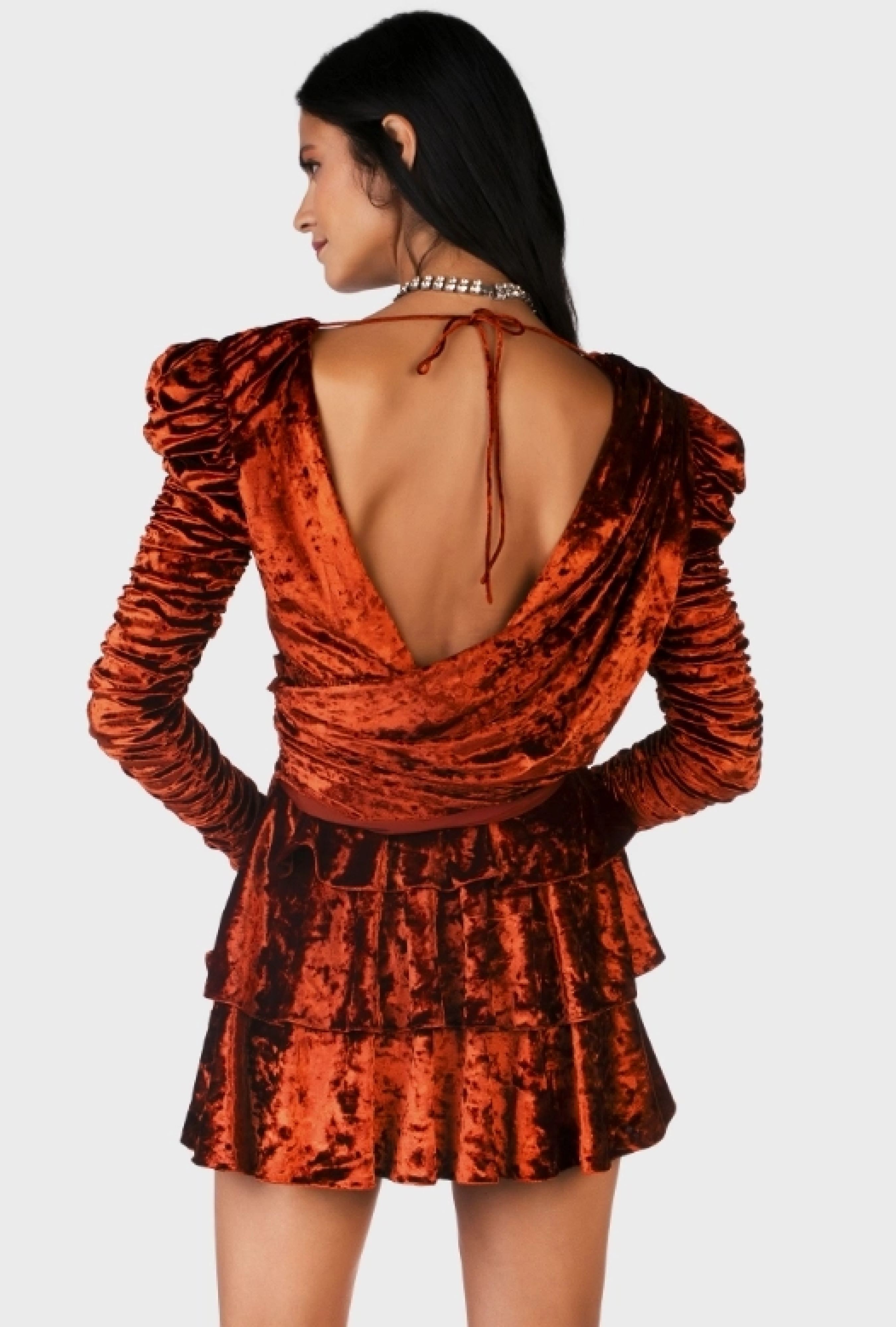 Robe Azzaro Georgia Orange Velvet