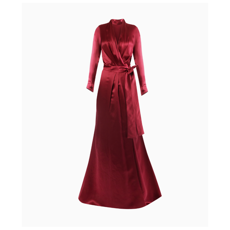 Robe Azzaro Satin Cache Coeur