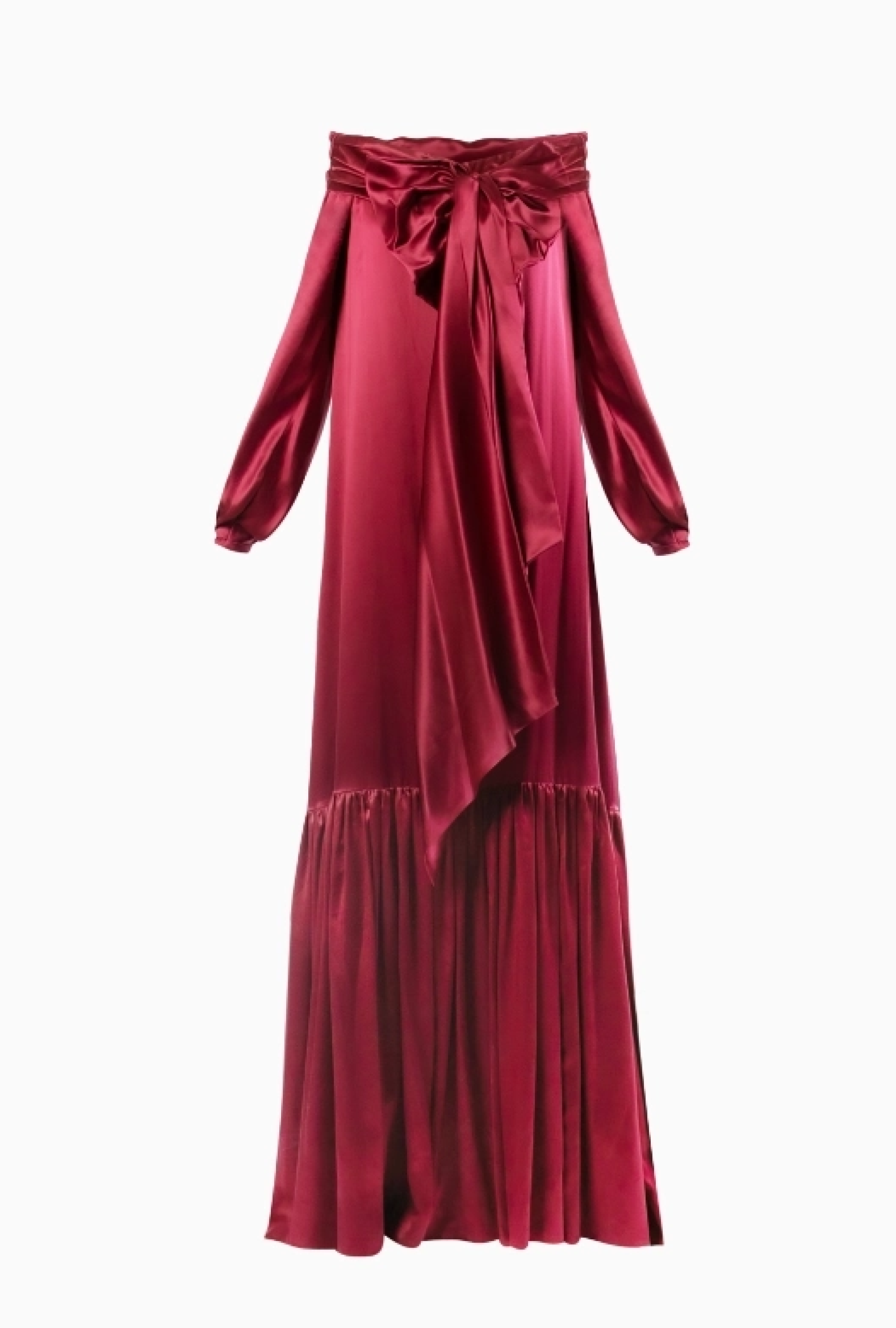 Robe Azzaro Satin Burgundy