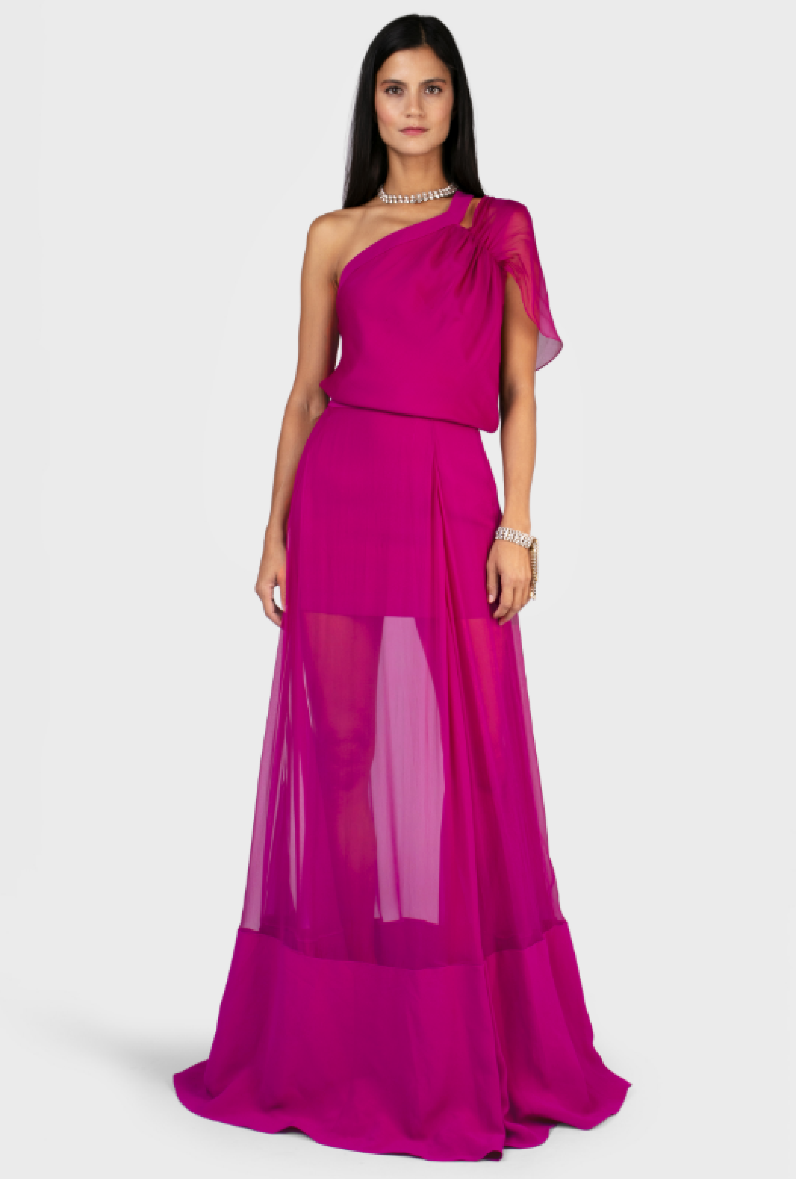 Robe Azzaro Longue Fuschia