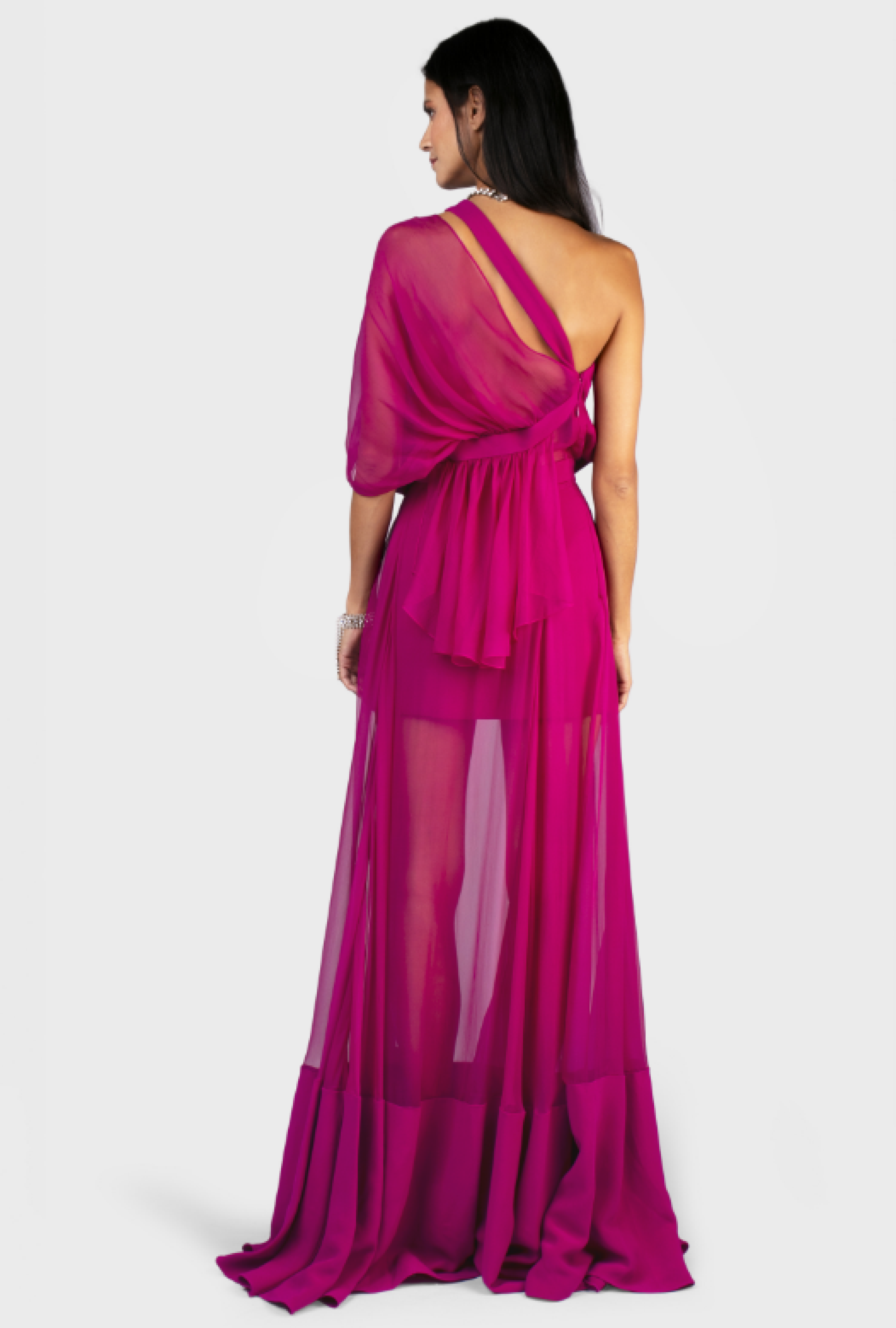 Robe Azzaro Longue Fuschia