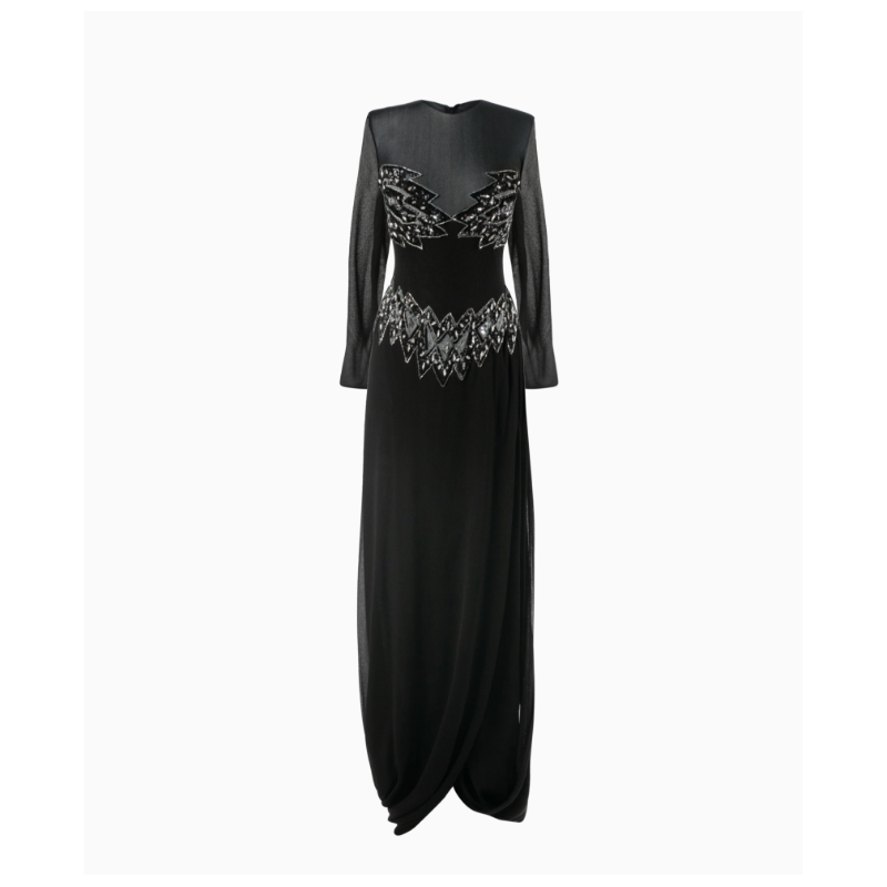 Robe Azzaro Feuilles Sequins