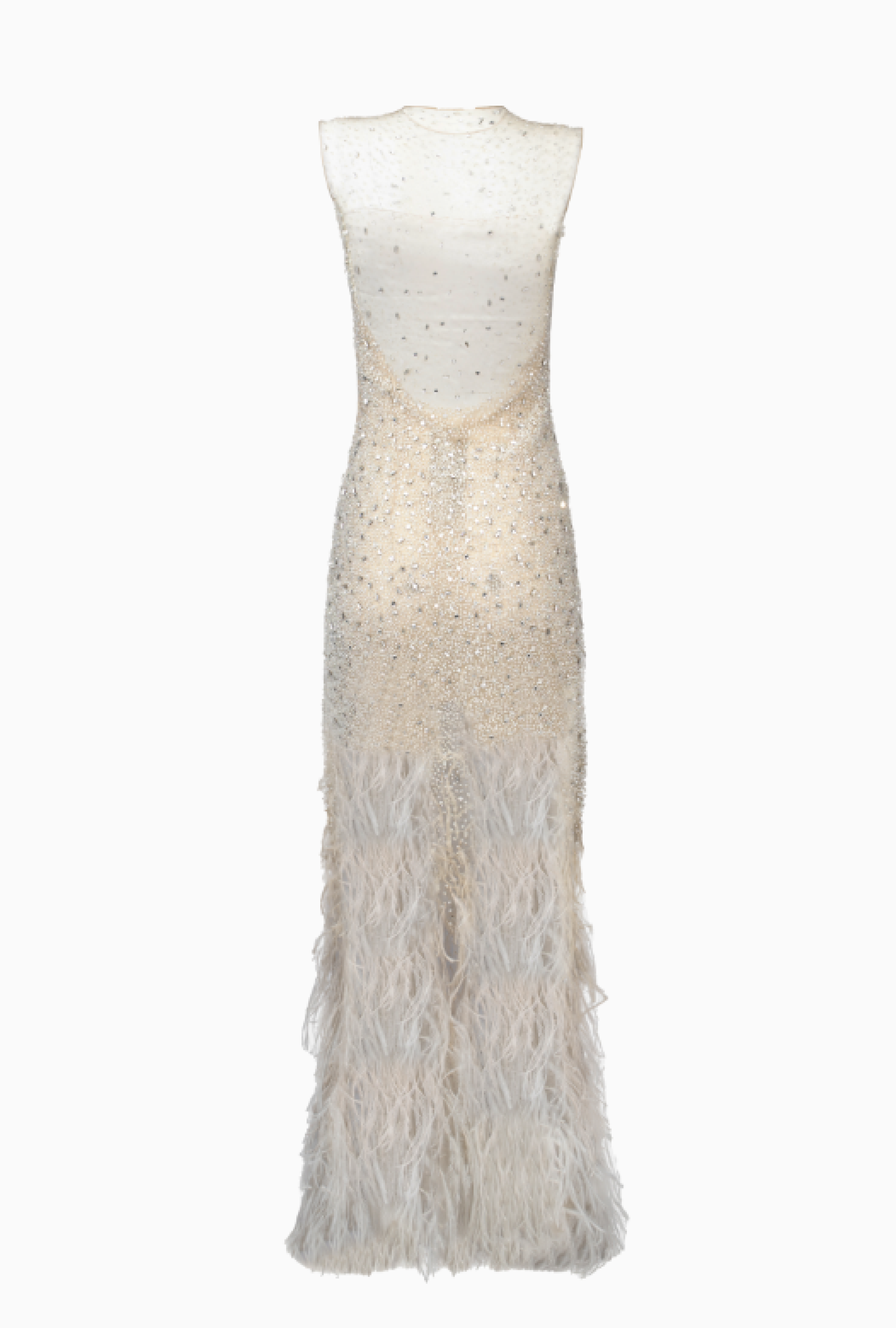 Robe Balmain Duchesse Plumes