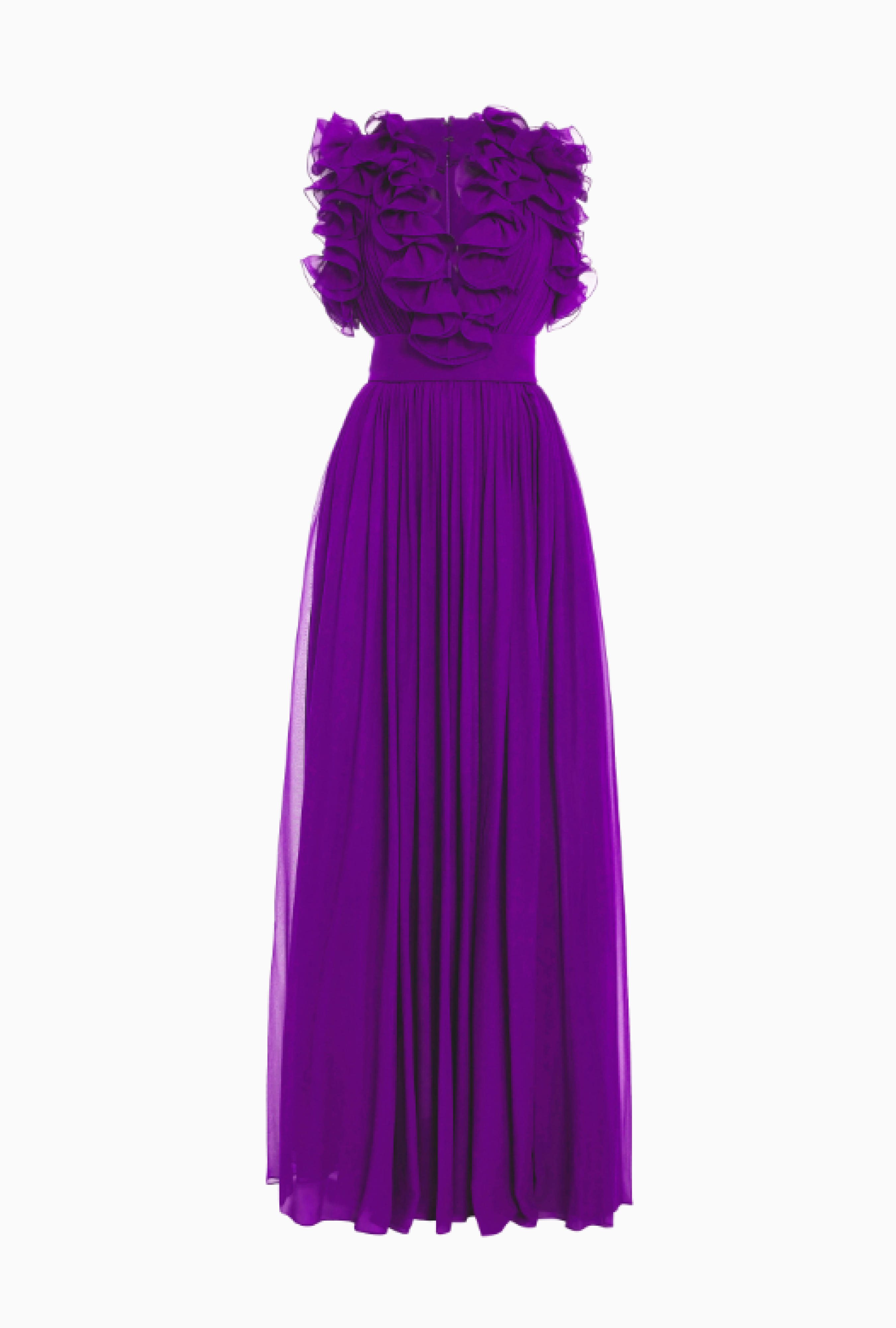 Robe Elie Saab Purple Silk