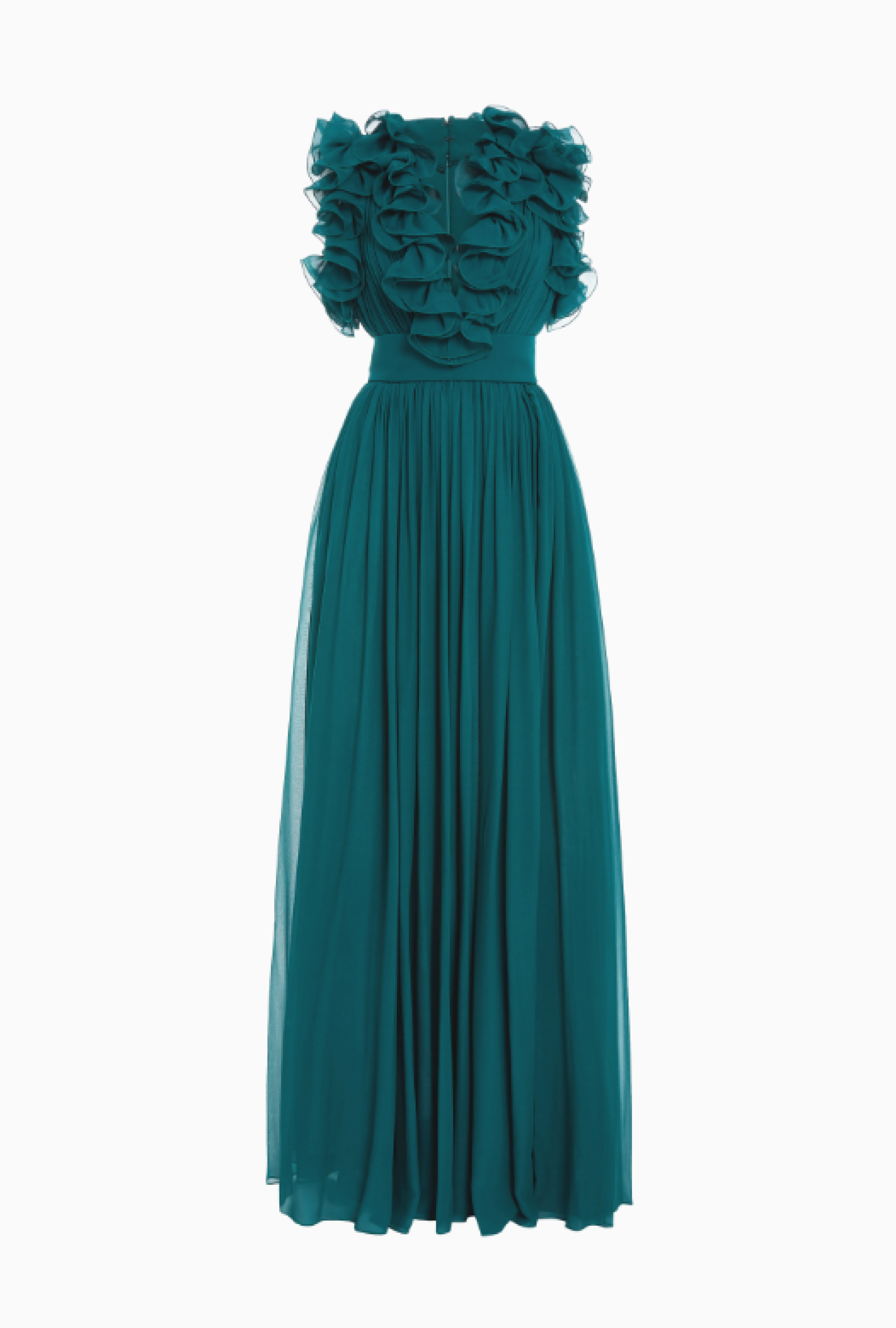 Robe Elie Saab Green silk