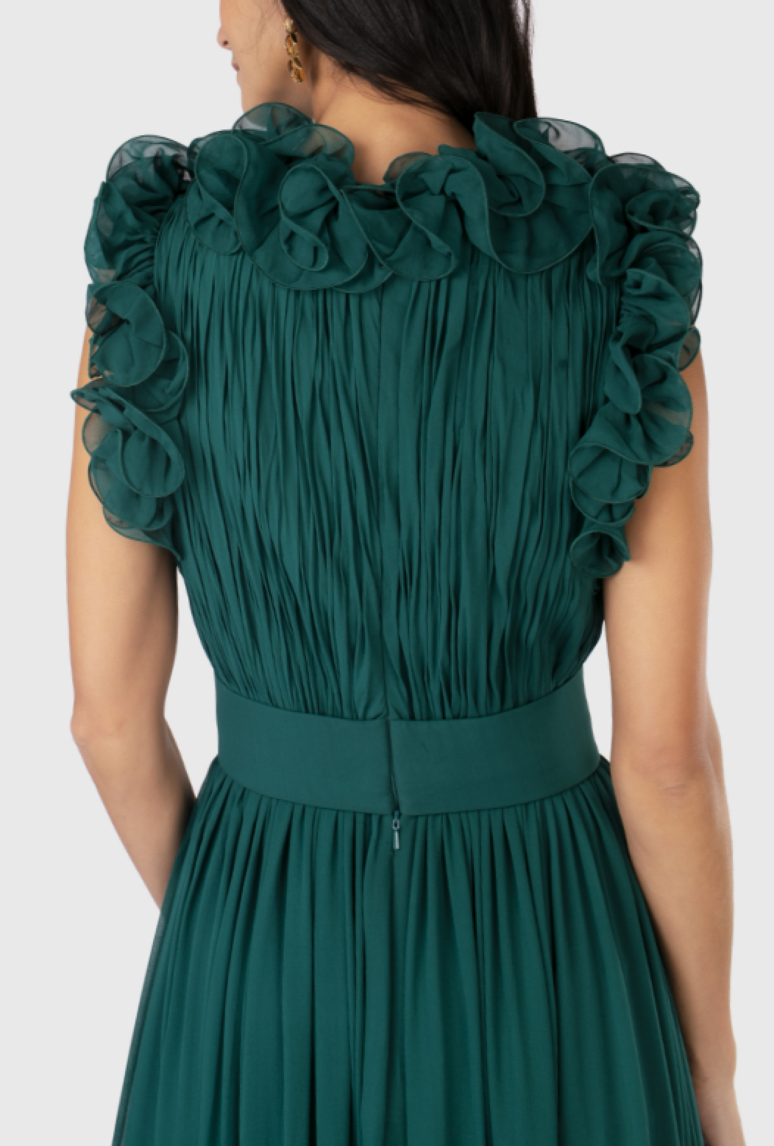 Robe Elie Saab Green silk