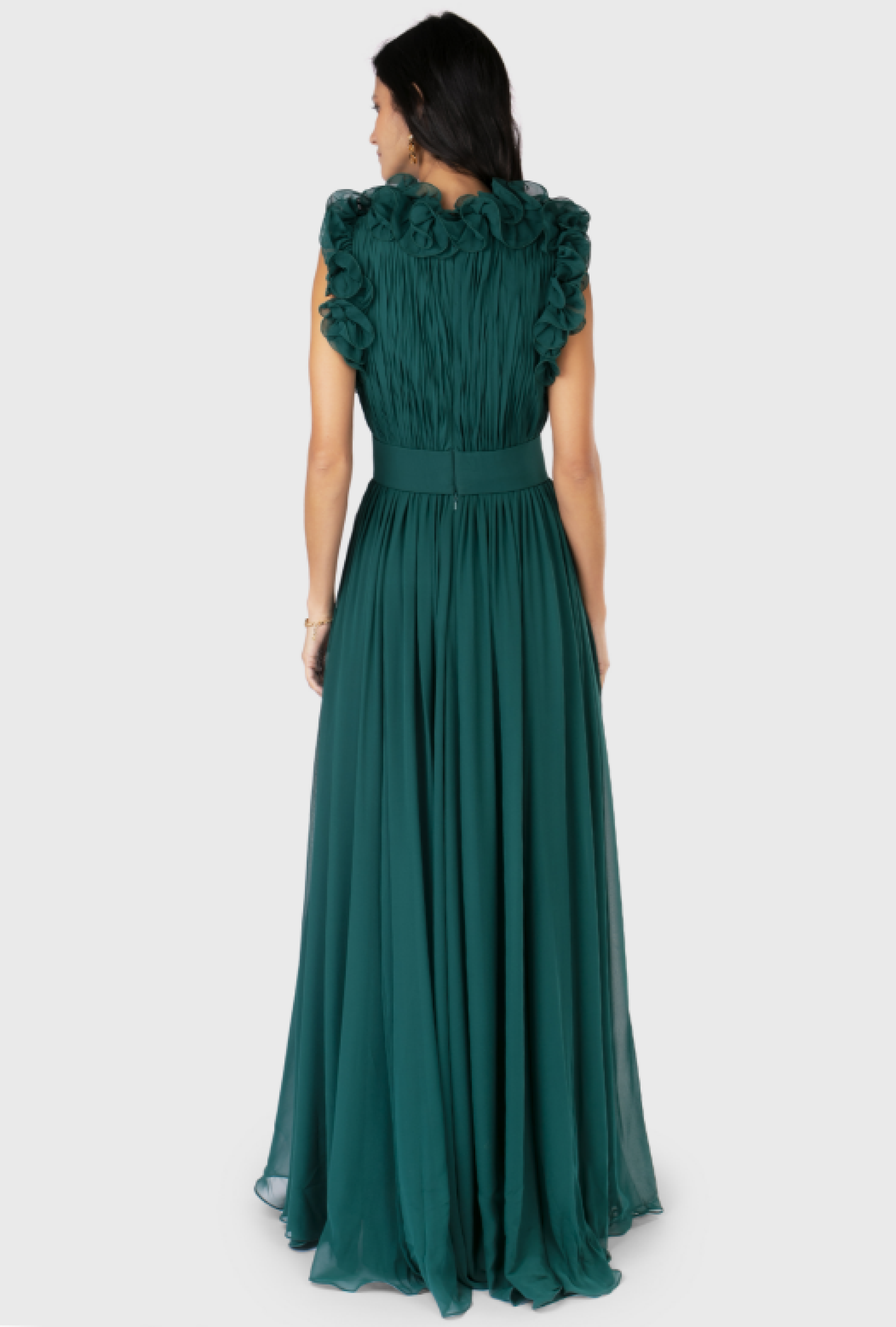 Robe Elie Saab Green silk