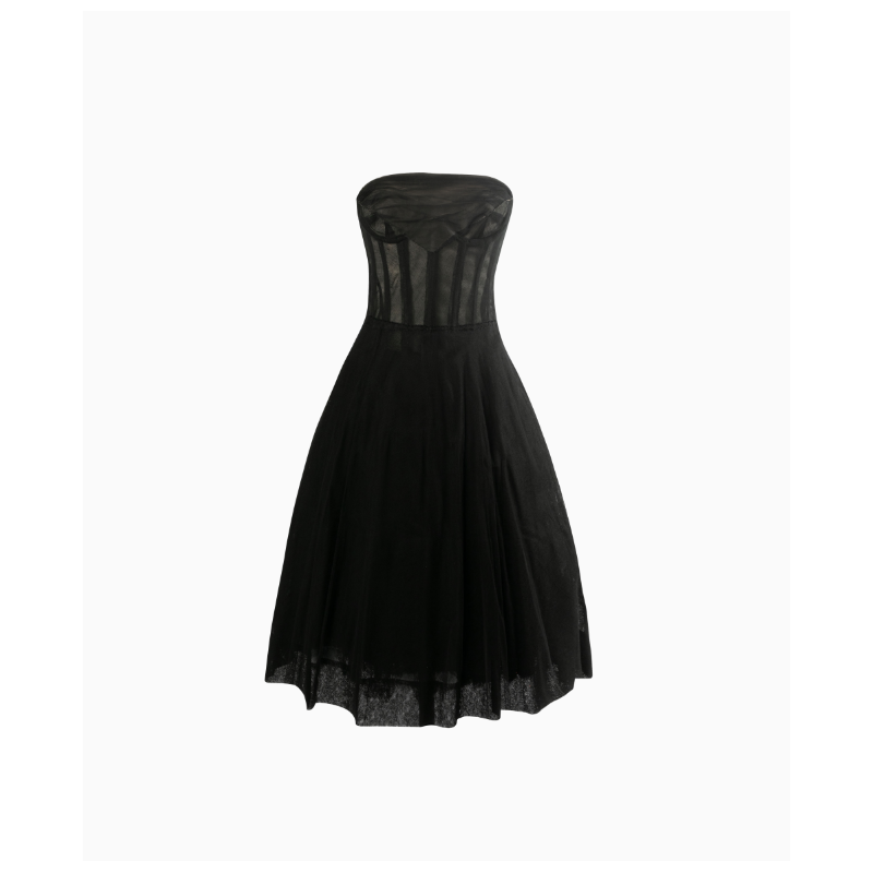 Robe Azzaro bustier tulle noire