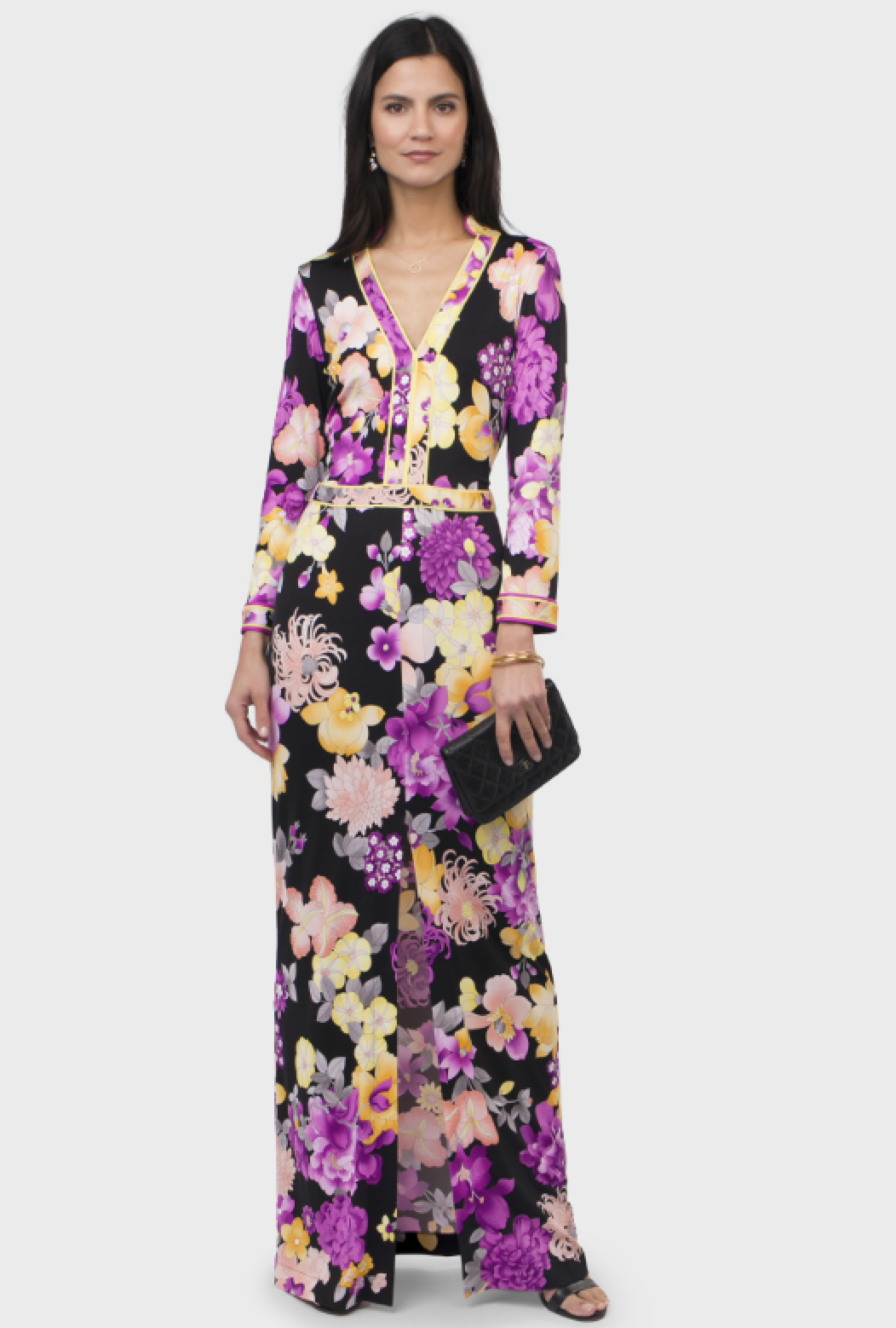 Robe Leonard Purple Print