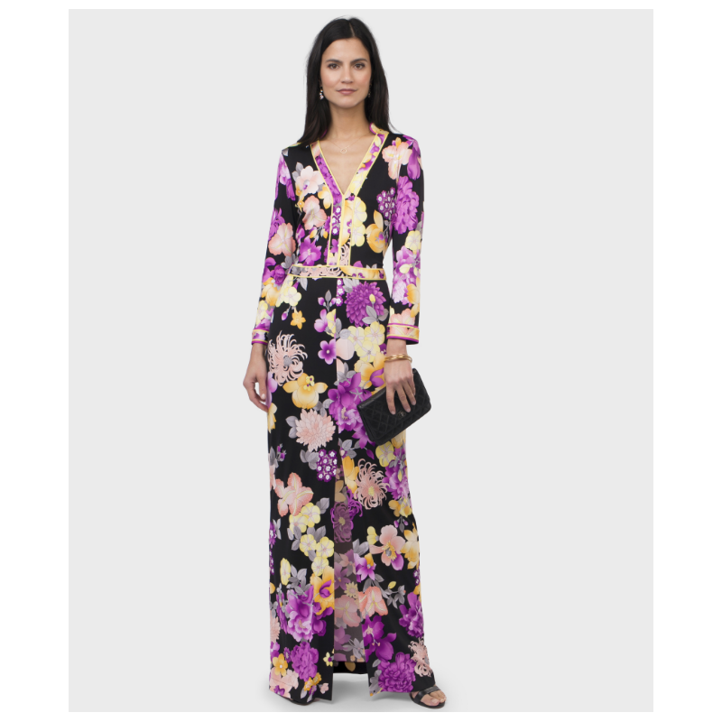 Robe Leonard Purple Print