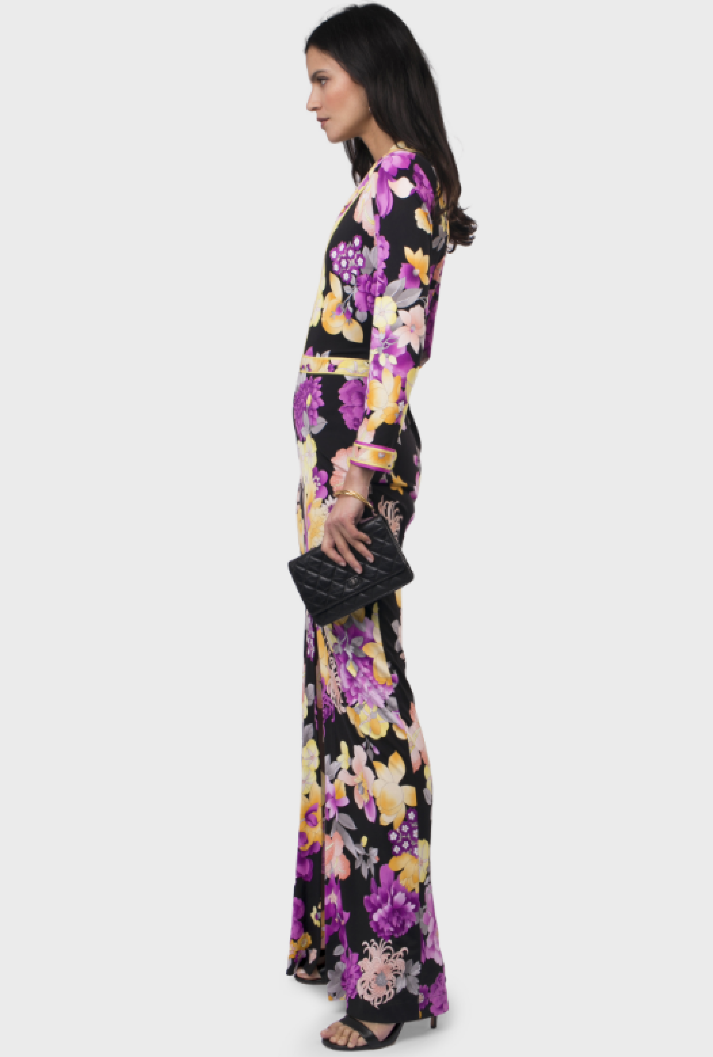 Robe Leonard Purple Print
