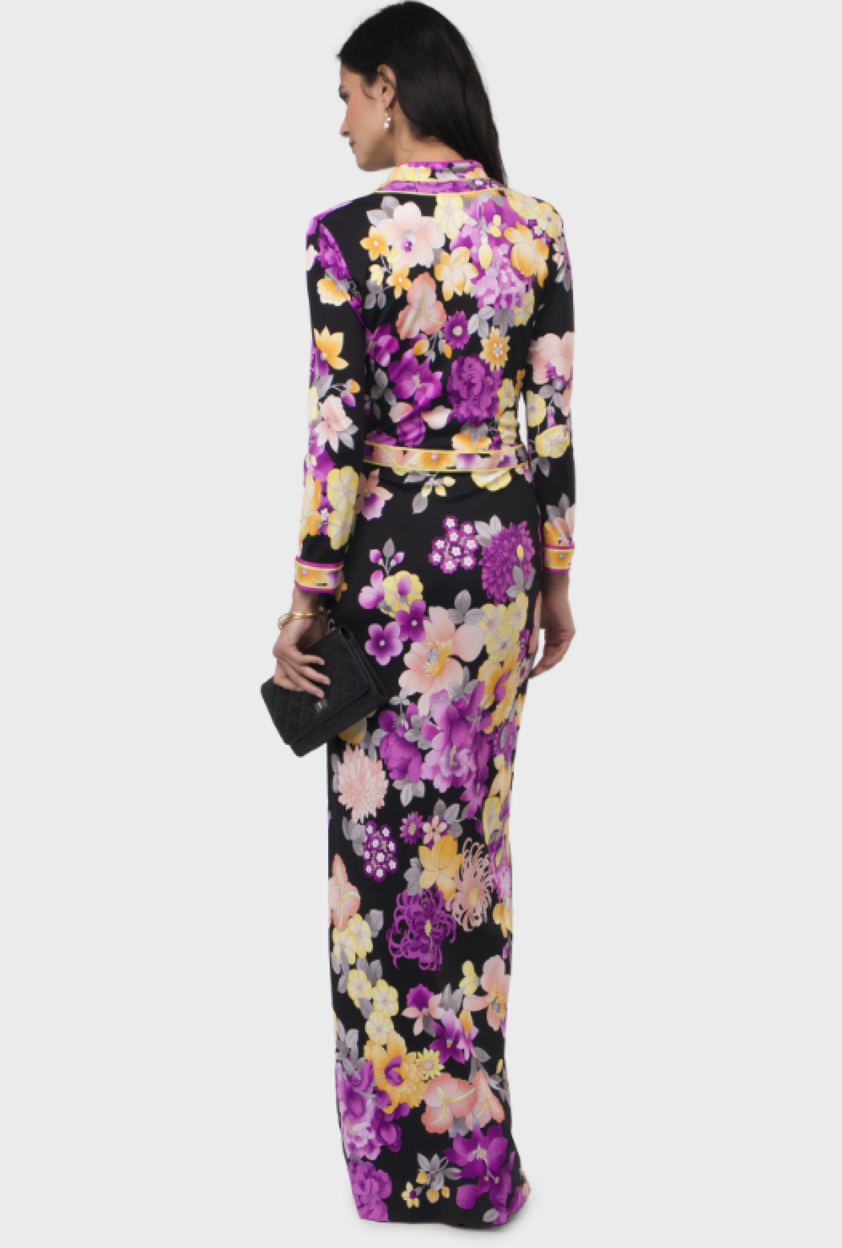 Robe Leonard Purple Print