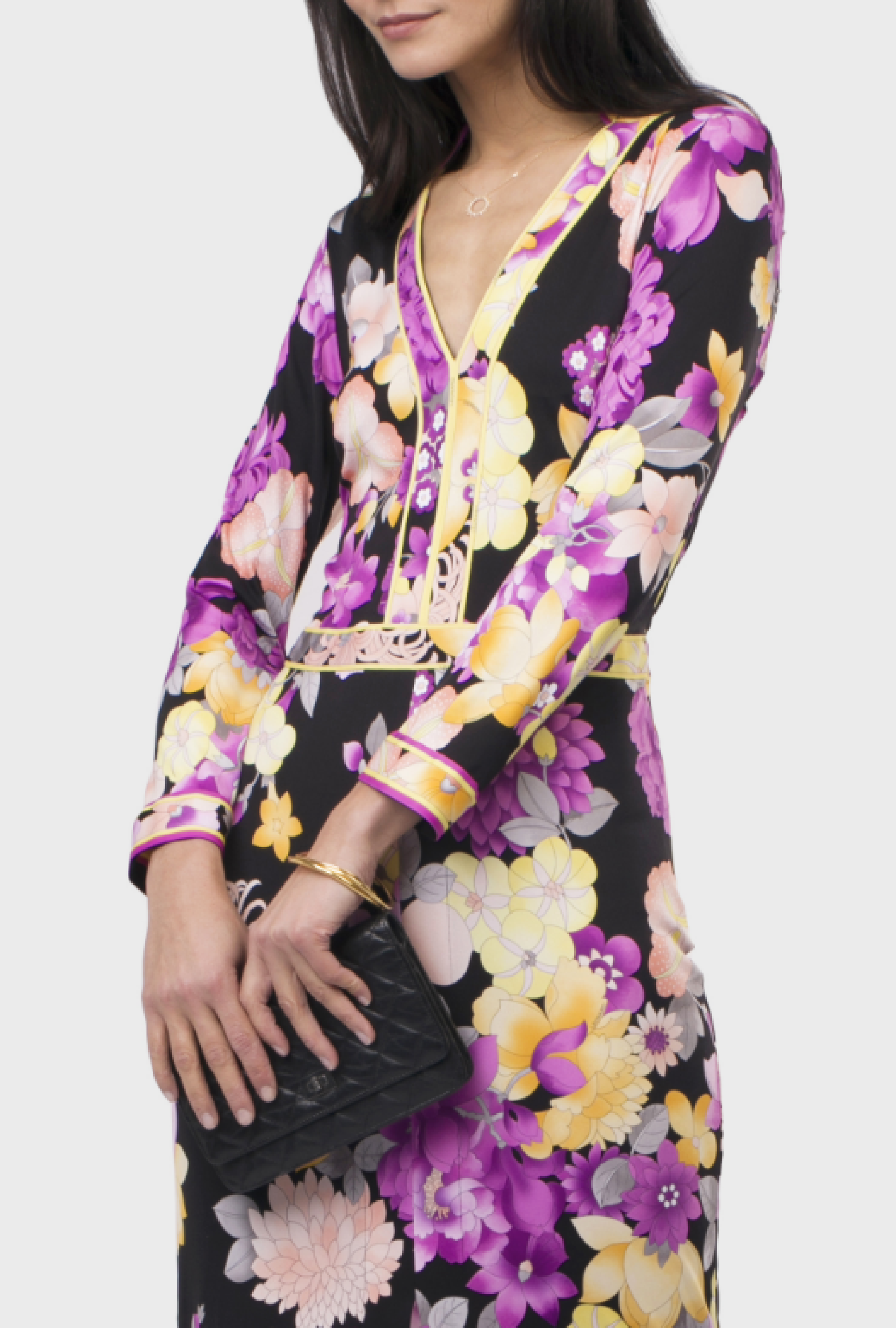 Robe Leonard Purple Print