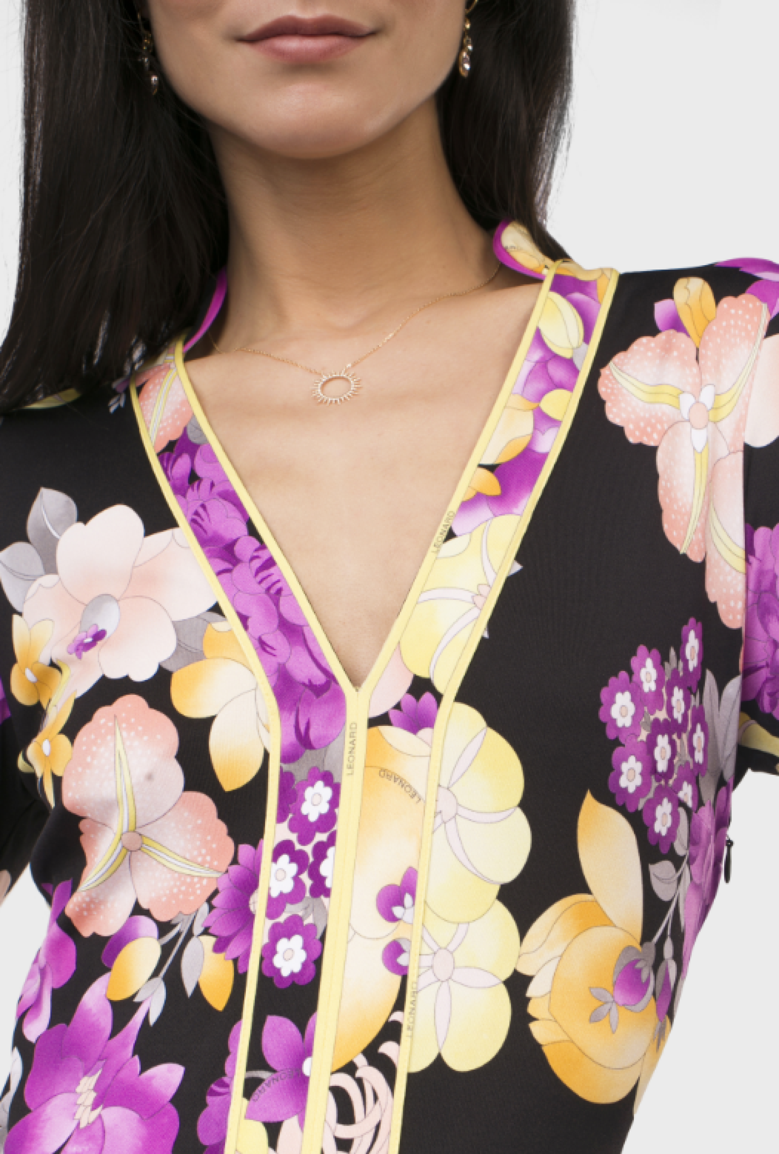 Robe Leonard Purple Print